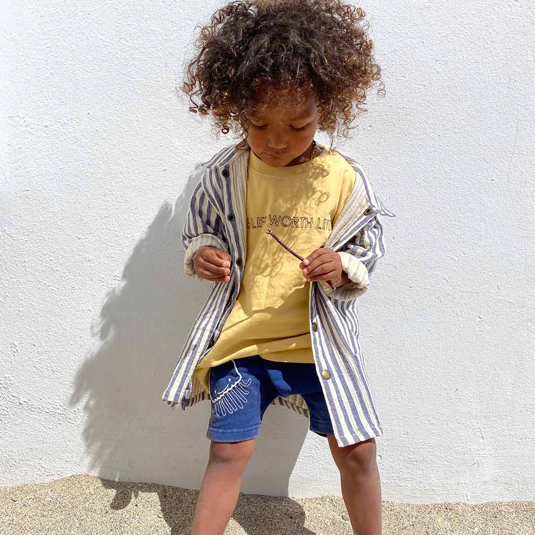  Turtledove London Living Life Embroidered T-Shirt - Sunshine、mySite、merchandisen