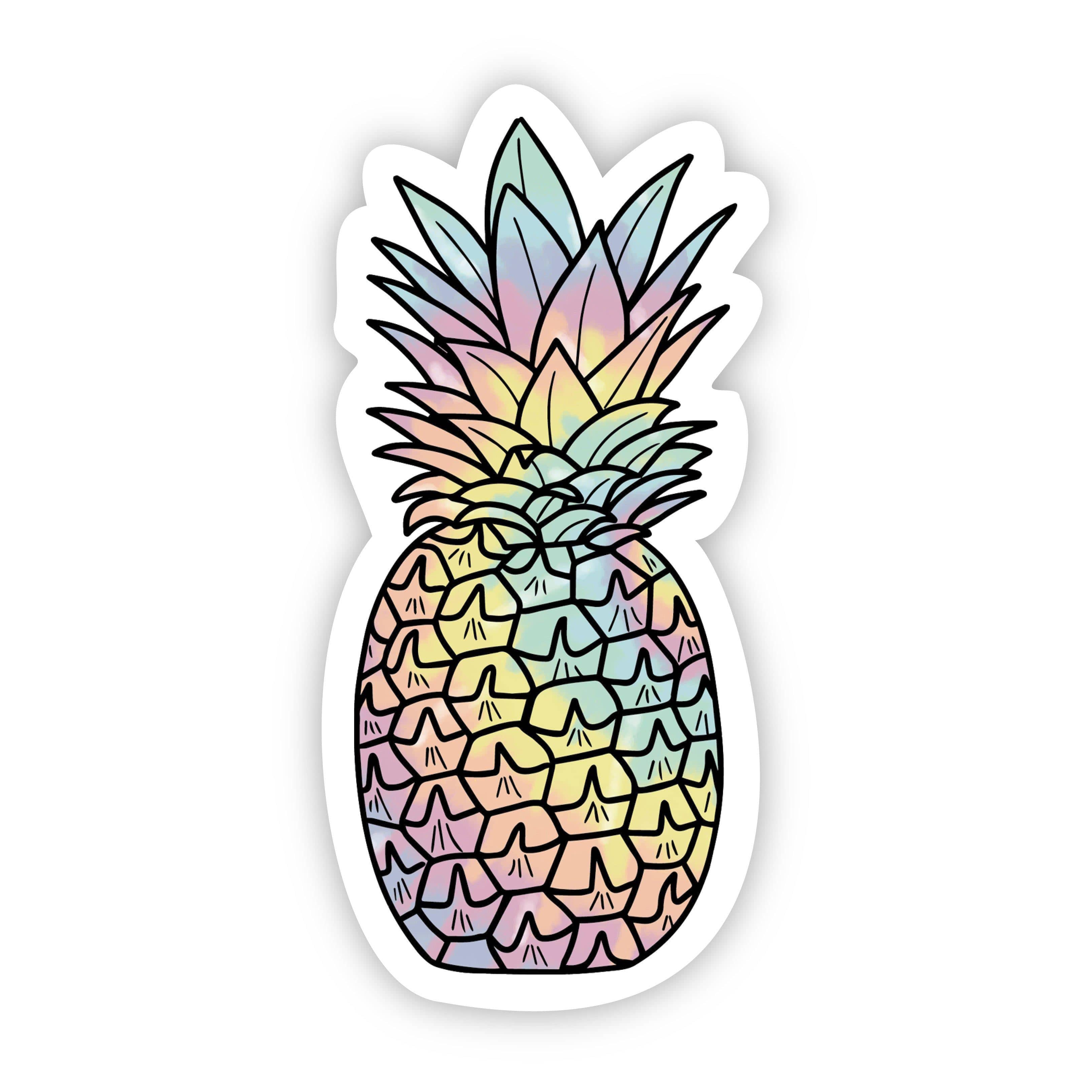  Pineapple Tie Dye Aesthetic Sticker、mySite、elrpsem3k