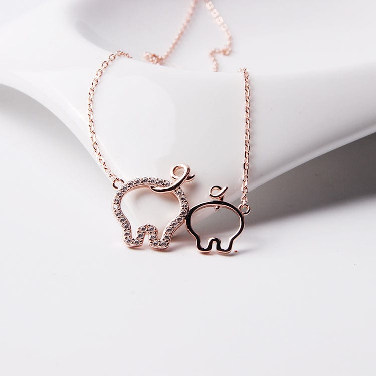 Best Friends Piggies, Pair of Pig Butts Necklace! Yellow, Rose or White Gold Plated、mySite、g9winljtr