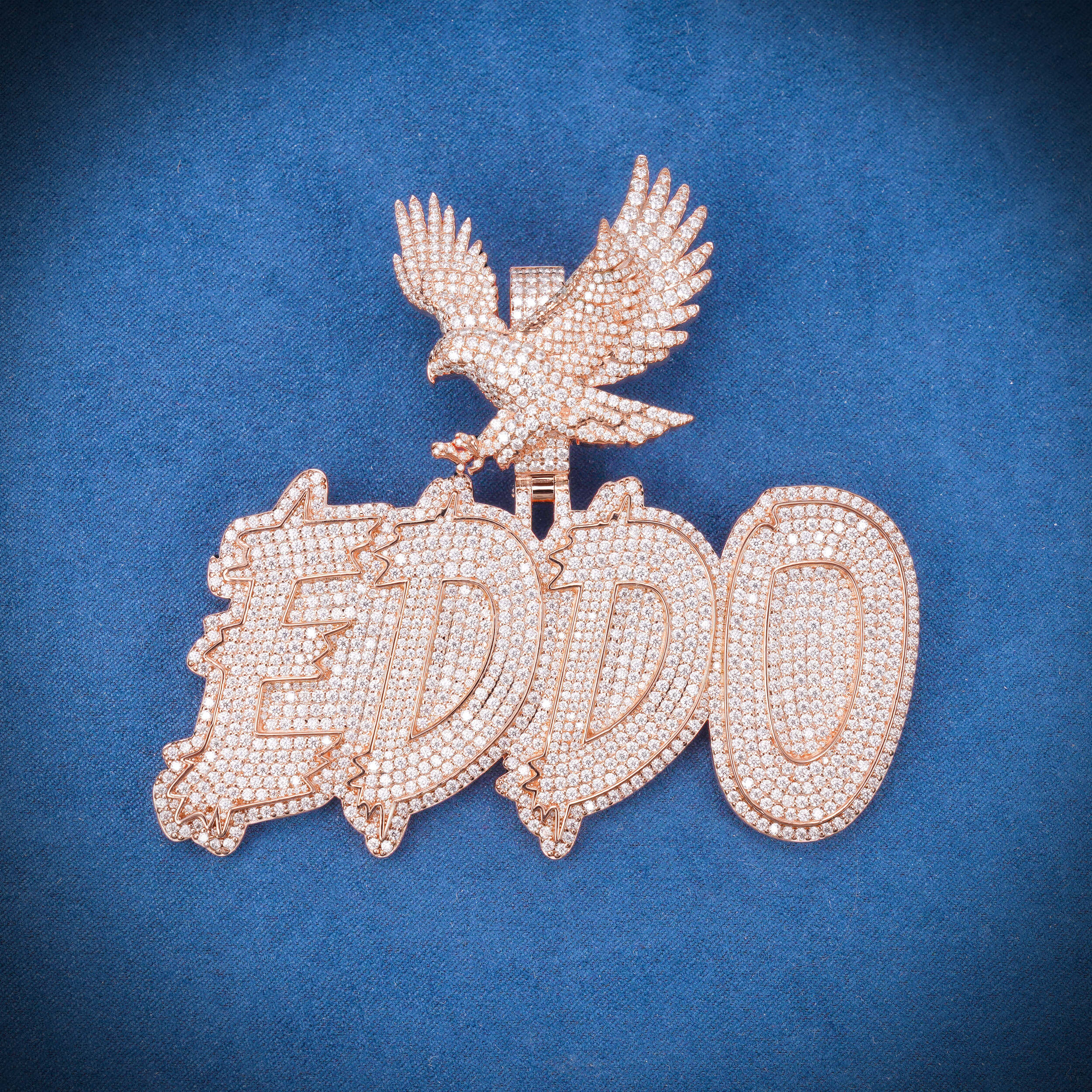 EDDO Custom Moissanite Pendant 14K Rose Gold、mySite、hinf8tx79