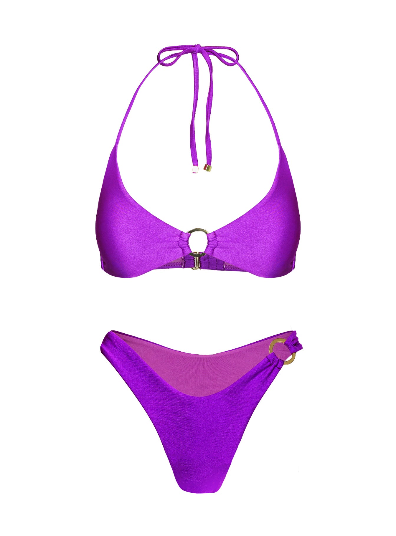 Nevaeh Shine Bikini Bottoms Purple、mySite、solidvoid