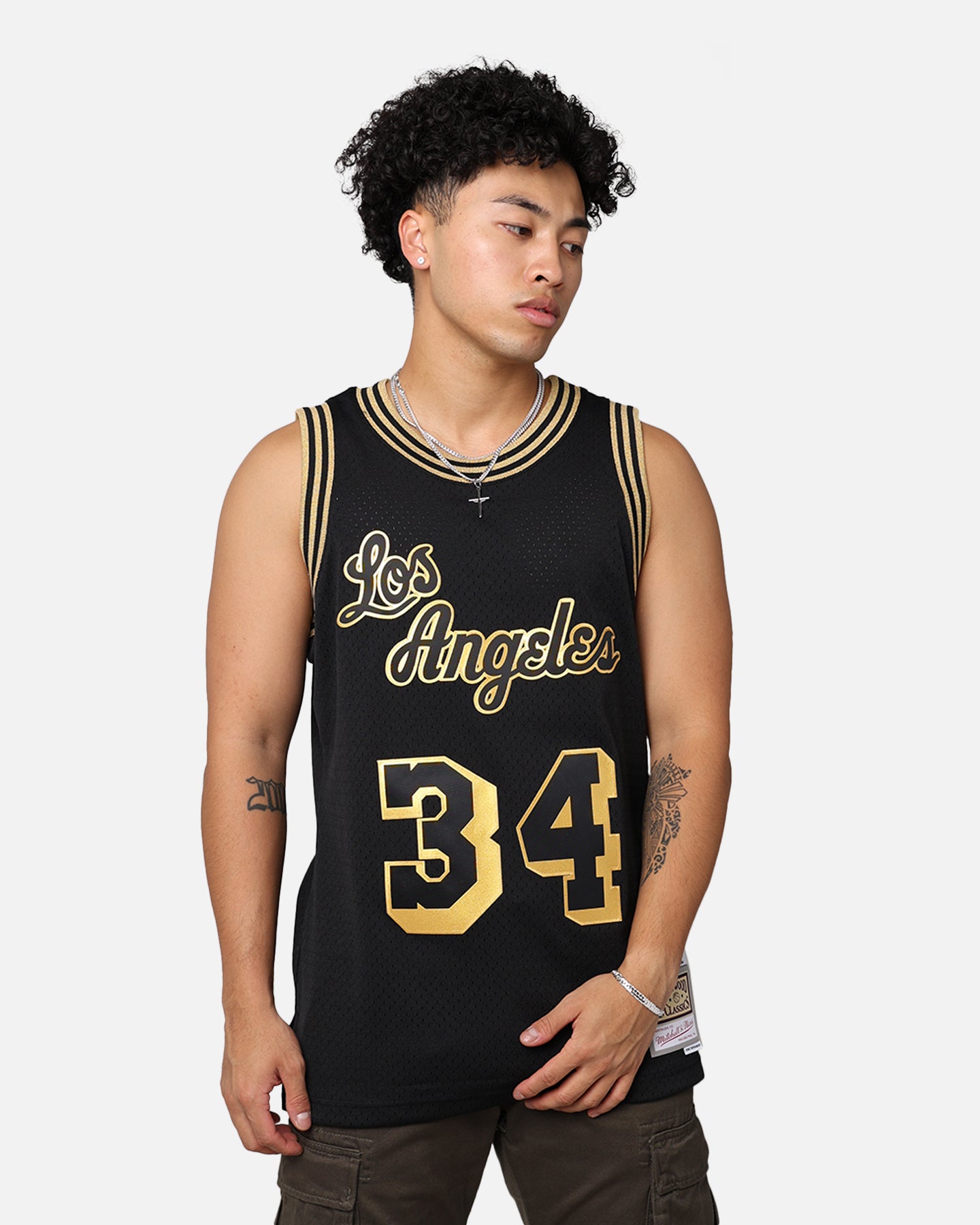 Mitchell & Ness Los Angeles Lakers Shaquille O'Neal '96-97 Swingman Jersey Black/Gold、mySite、zt4zffjzw