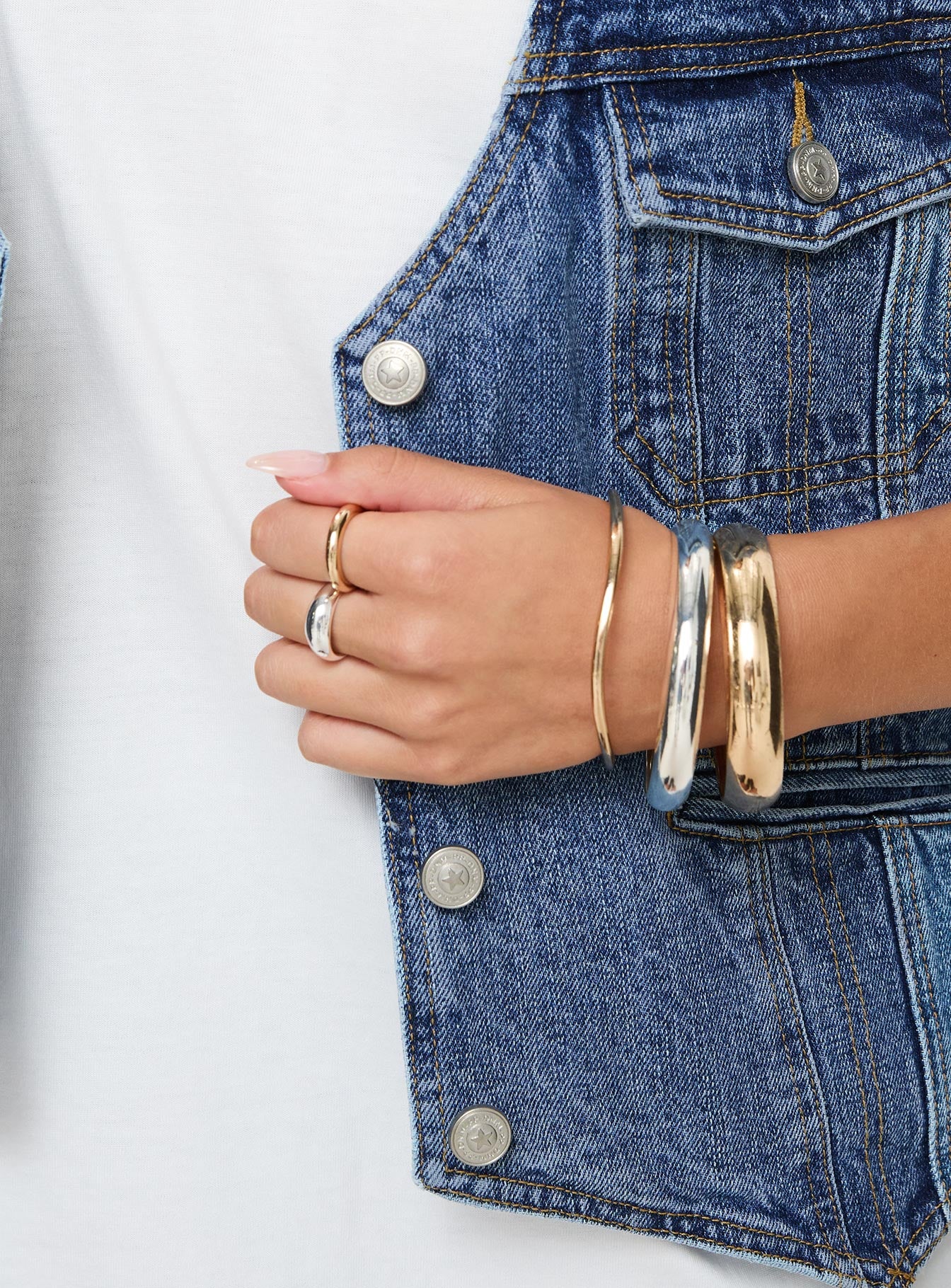 Neils Oversized Denim Vest Denim、mySite、solidvoid