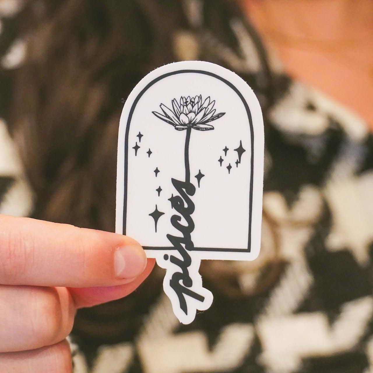  Pisces Water Lily Zodiac Sticker、mySite、ghnorth