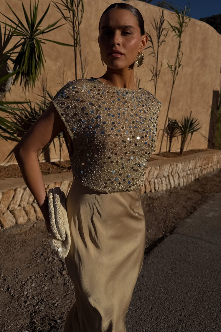 Gold Sequin Elodie Dress、mySite、solidvoid