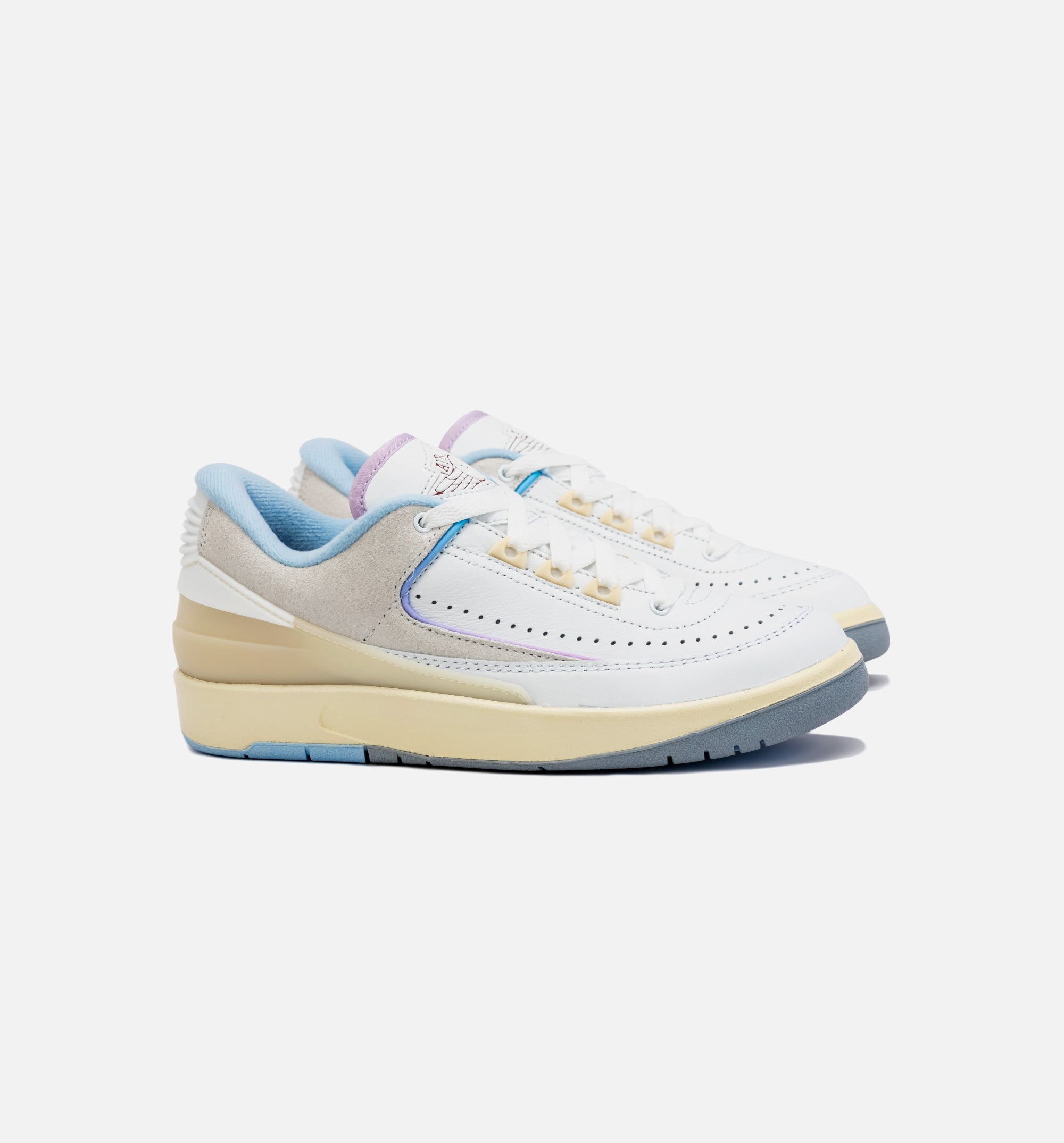 Air Jordan 2 Retro Low Summit White Ice Blue Womens Lifestyle Shoe - White/Blue、mySite、dreamappss