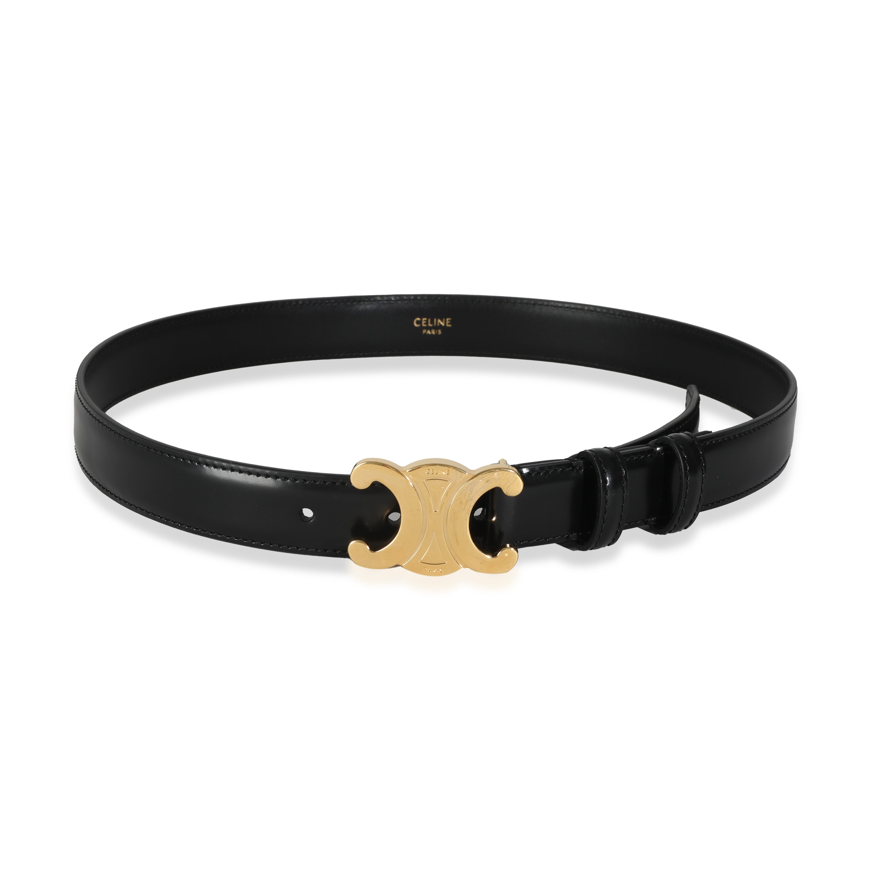 Black Taurillon Medium Triomphe Belt 75、mySite、garagedoors4me