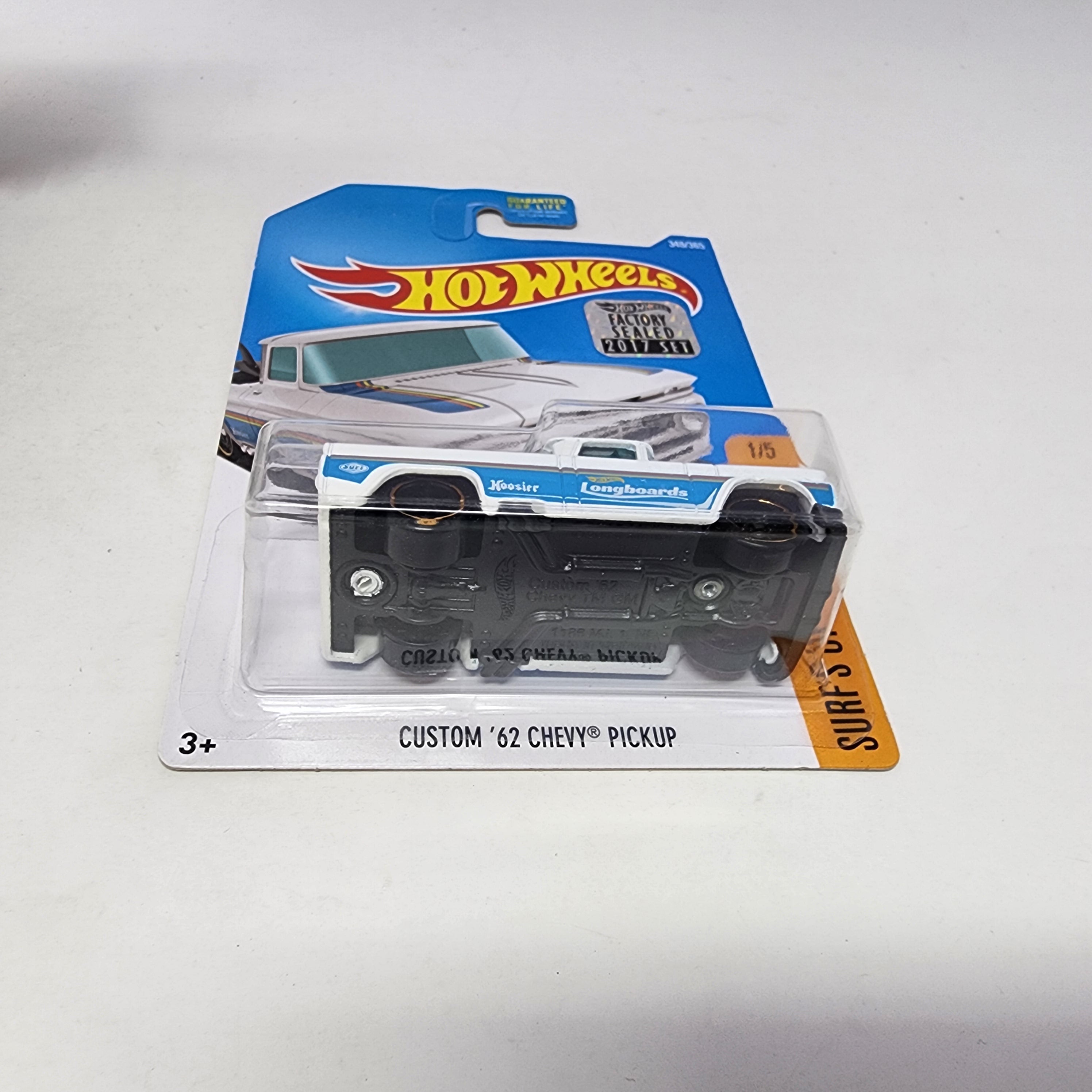 Custom '62 Chevy Pickup * WHITE * Hot Wheels 2017 w/ Factory Holo、mySite、hgirdovlk