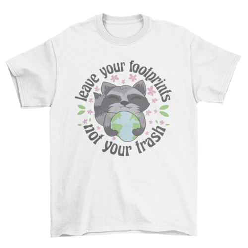 Raccoon With Planet Earth T-Shirt、mySite、camillekostekn