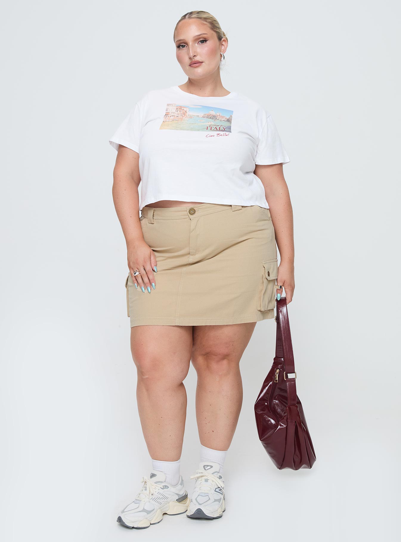 Lydie Cargo Mini Skirt Beige Curve、mySite、solidvoid
