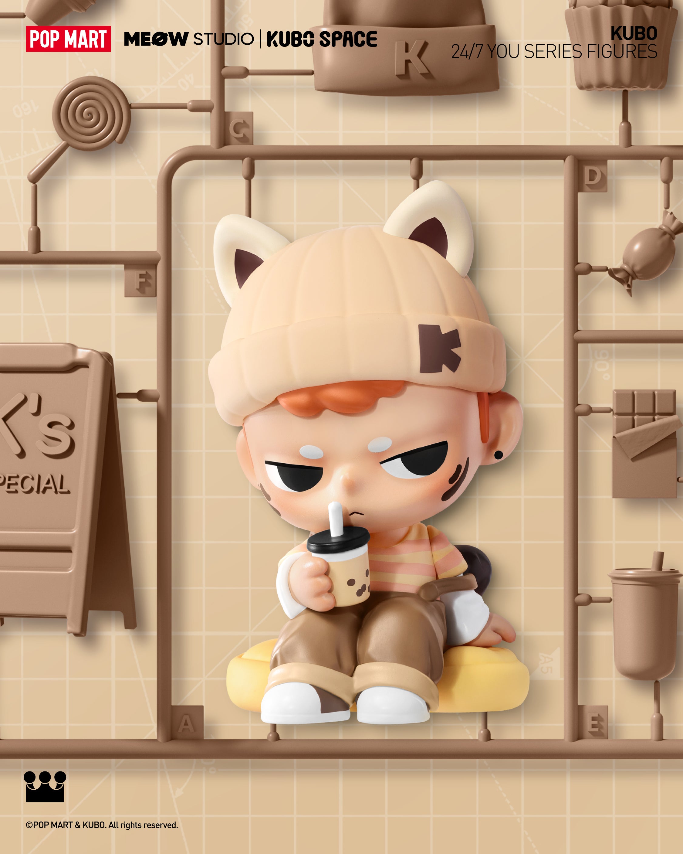  POP MART KUBO 24/7 You Series Figures、mySite、greenlandpopulation