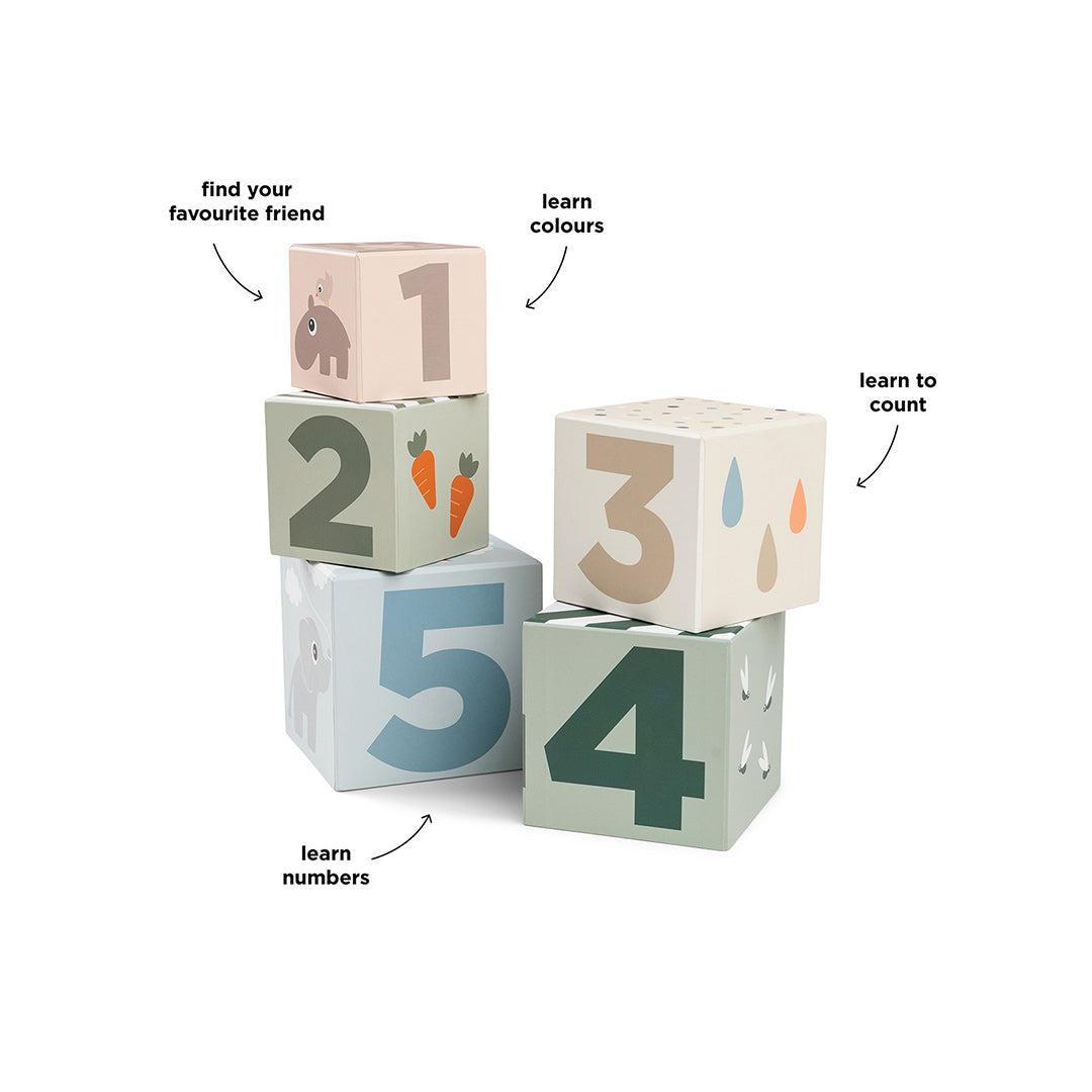 Done By Deer Stacking Cubes 5 pcs - Deer Friends Colour Mix、mySite、merchandisen