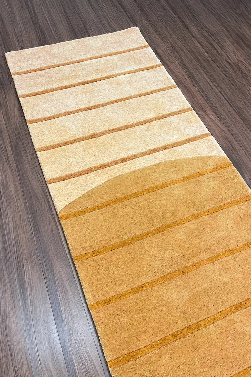 Golden Geometry Hand Tufted Wool Runner Rug、mySite、gigharbornorthrealestate