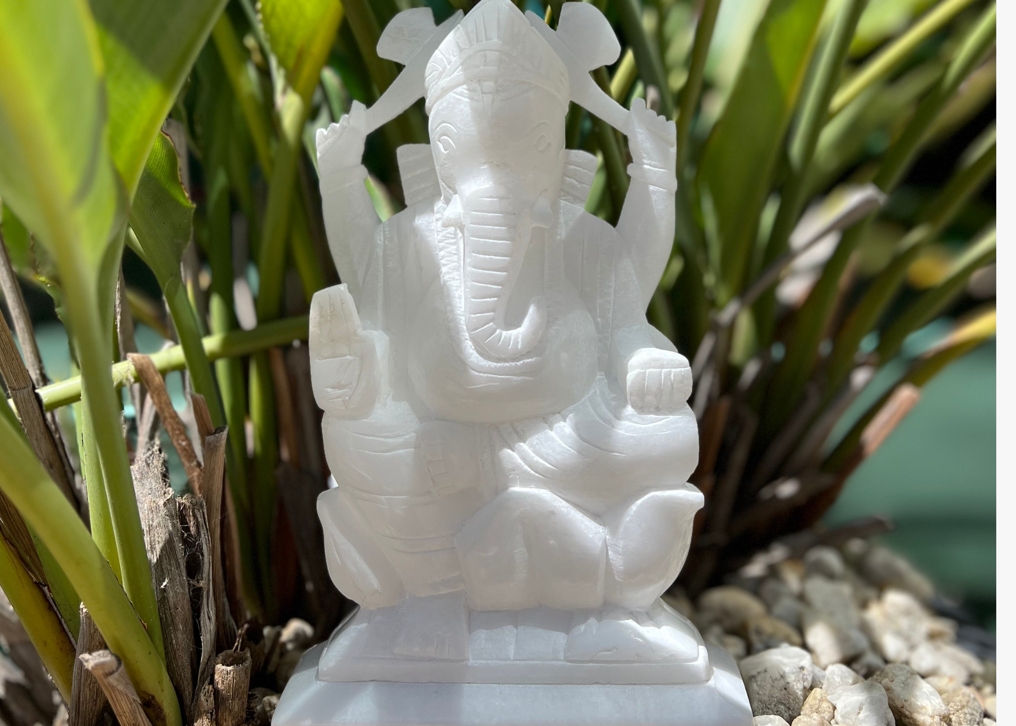 Ganesh Statue - White Marble (Small, 21cm)、mySite、topwebapps