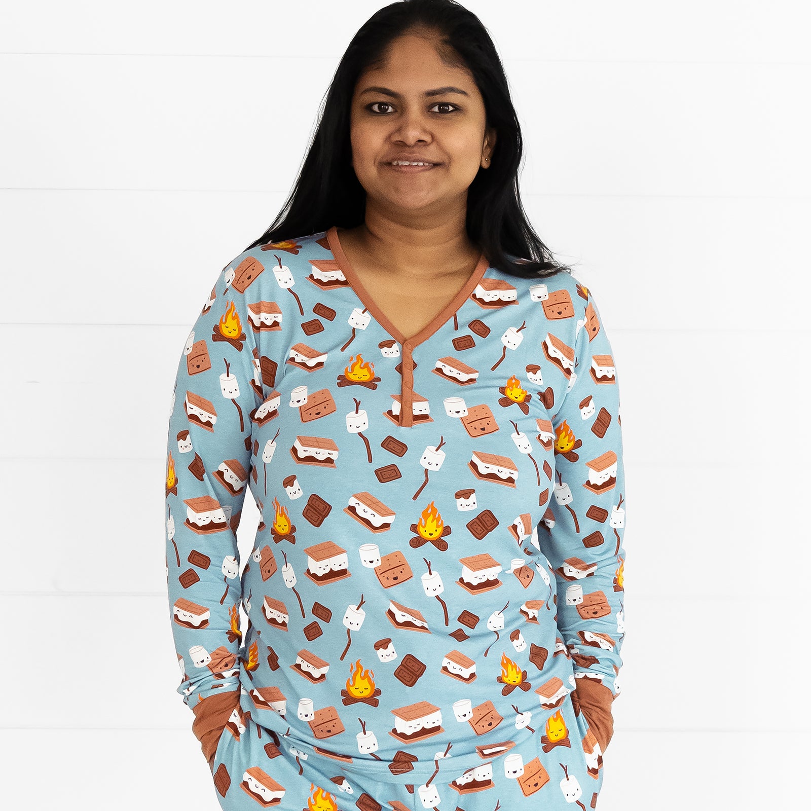 S'mores Galore Women's Pajama Top、mySite、g9winljtr
