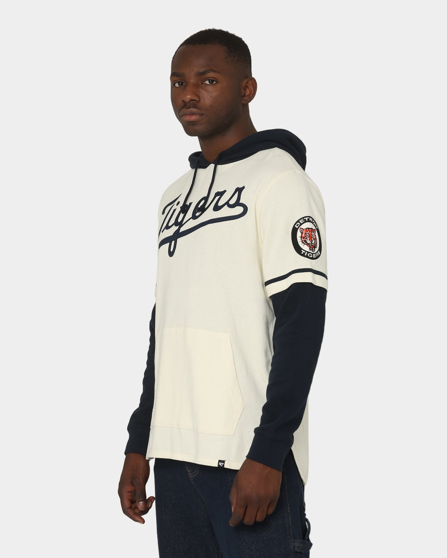 47 Brand Detroit Tigers Shortstop Hoodie Cream、mySite、zt4zffjzw
