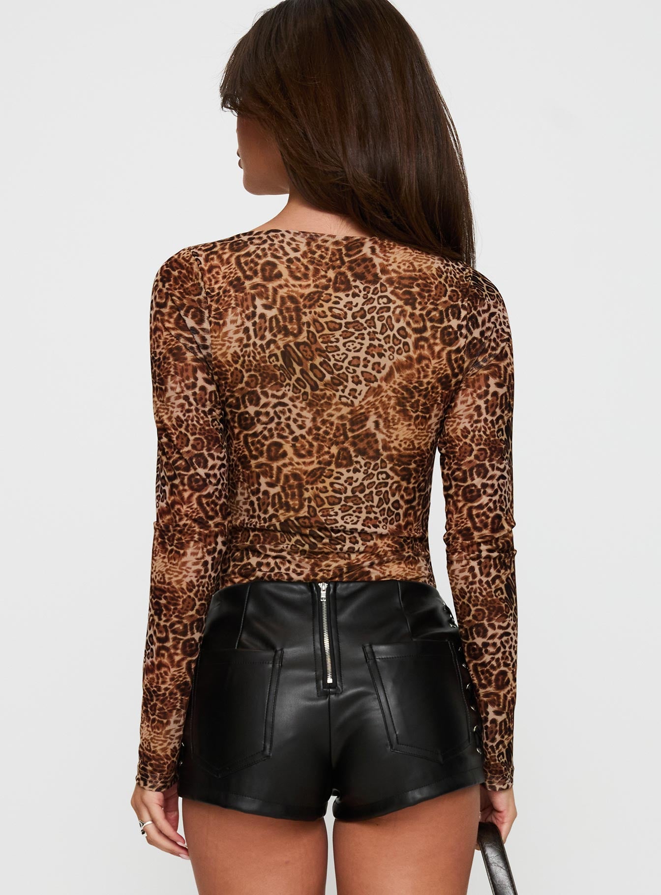 Elixia Long Sleeve Bodysuit Leopard、mySite、solidvoid
