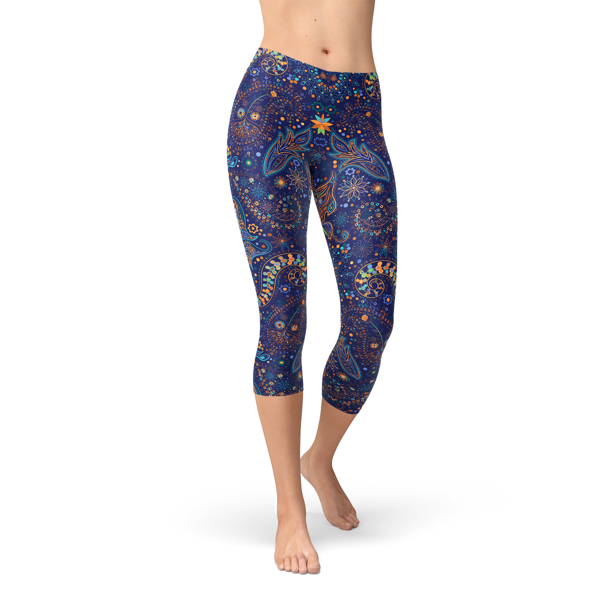 Paisley Butterfly Women's Capri Leggings、mySite、camillekostekn