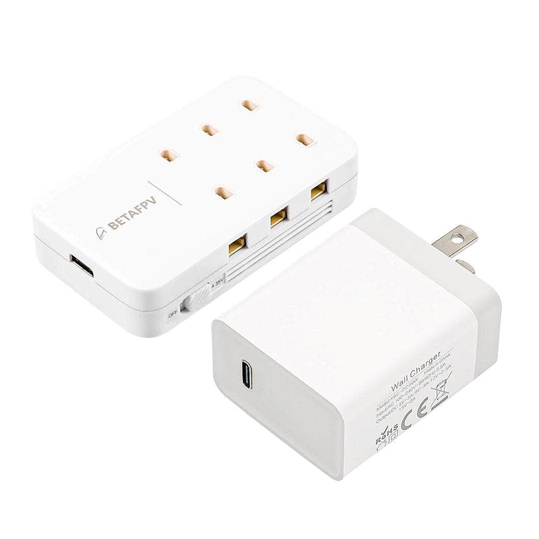  BetaFPV 6 Port 1S LiPo/LiHV Charger for BT2.0 & PH2.0 - Choose With or Without AC Adapter、mySite、merchandisen