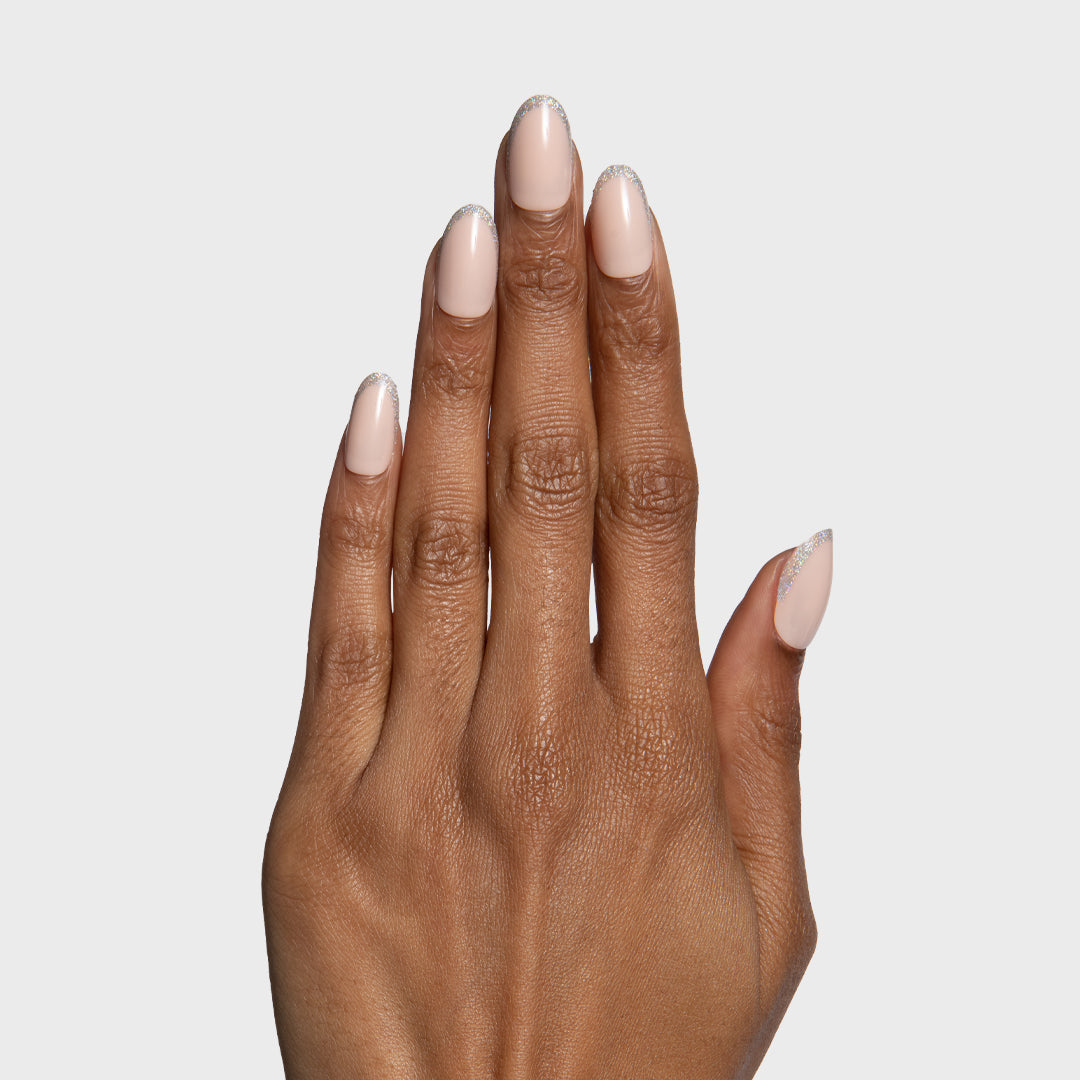 Exclamation Point Glitter French Press-Ons | Oval | Medium、mySite、solidvoid