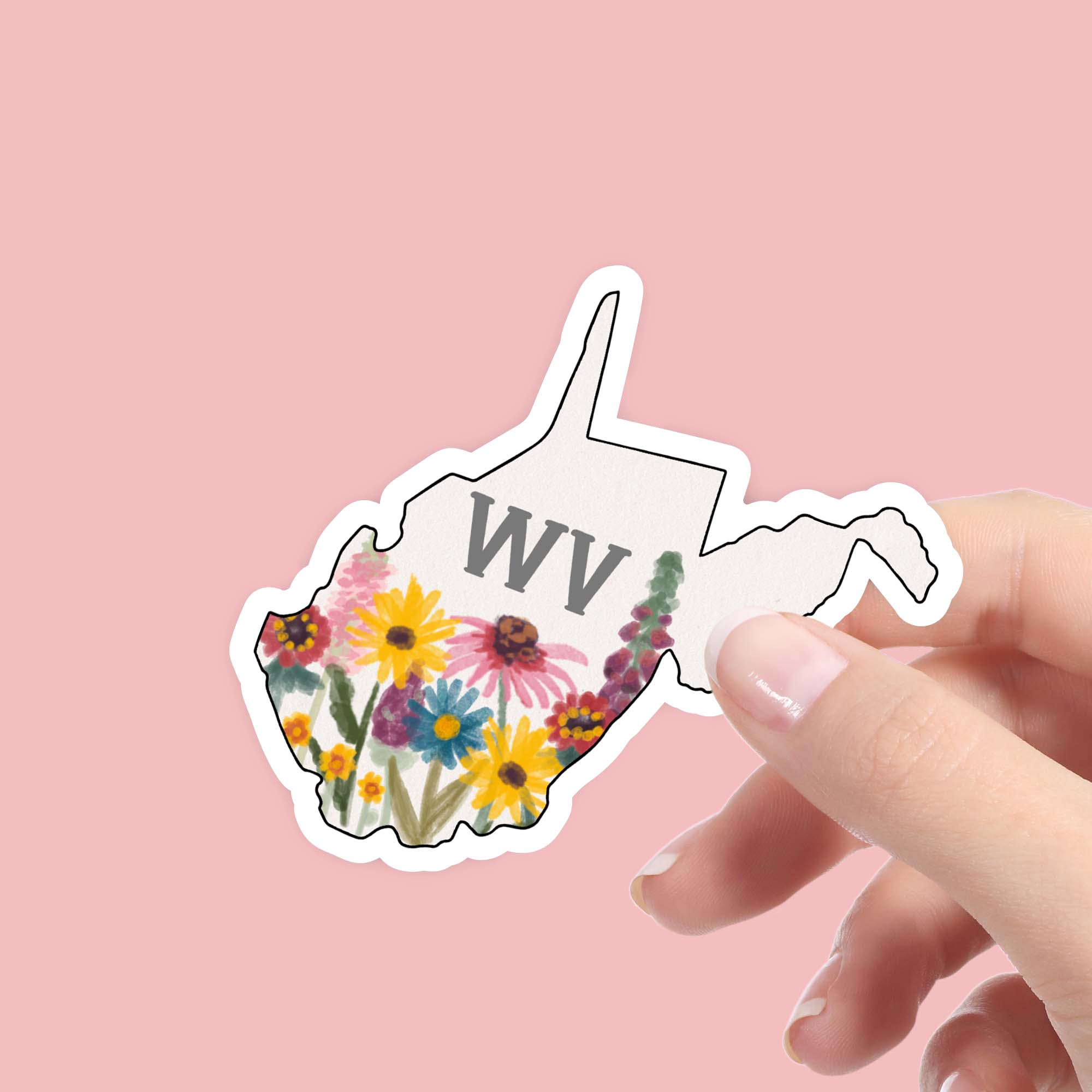  West Virginia Painterly Pattern Sticker、mySite、ghnorth