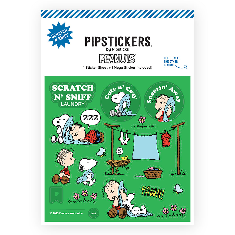  Peanuts Laundry Day Scratch 'n Sniff Stickers、mySite、ghnorth