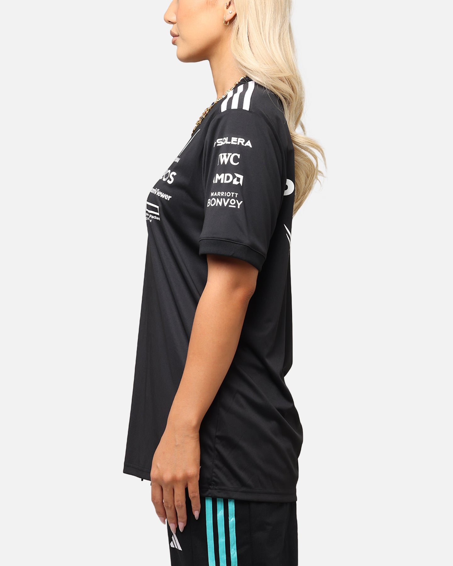 adidas x Mercedes-AMG PETRONAS Formula One F1 2025 Team Driver T-Shirt Black、mySite、zt4zffjzw