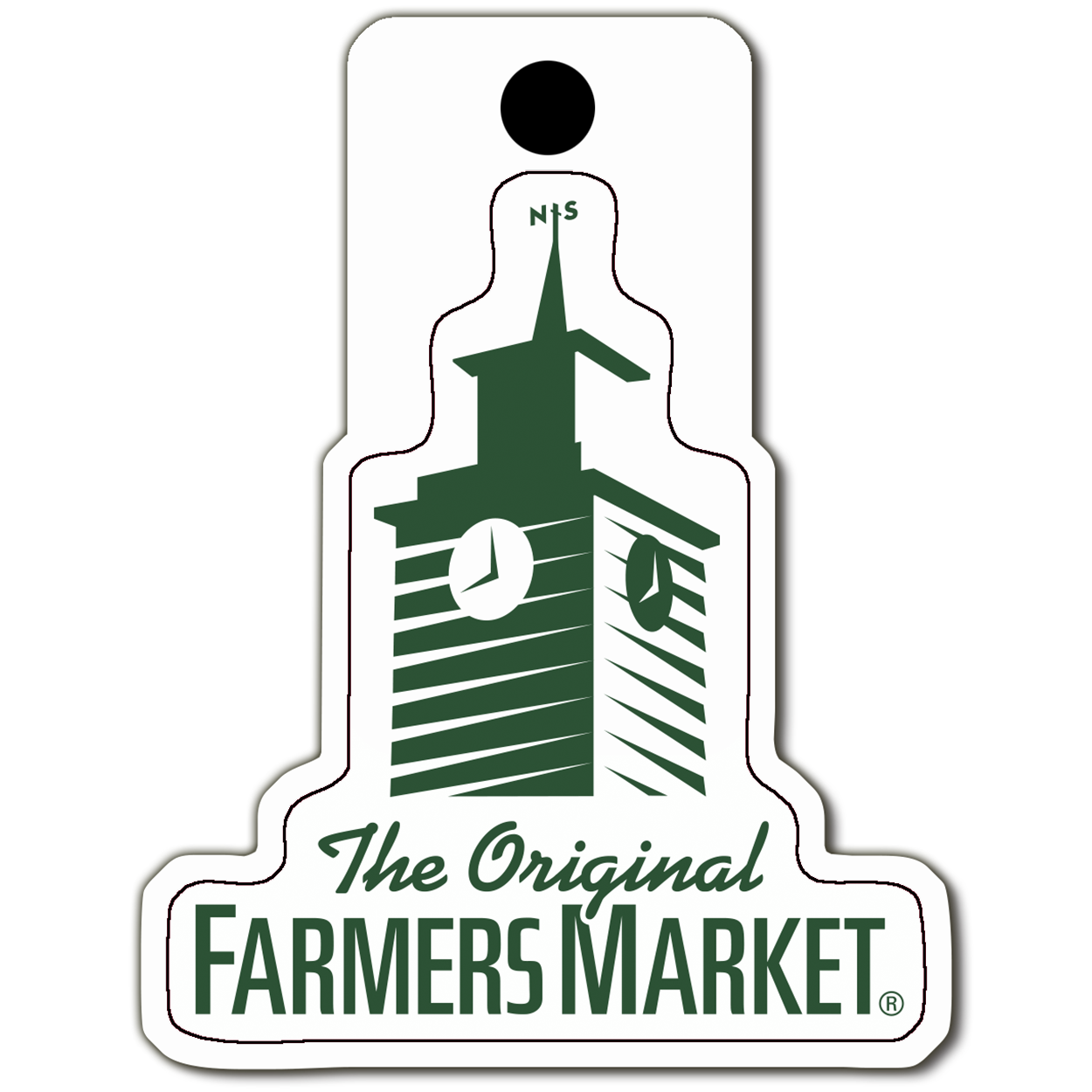  Original Farmers Market Clock Tower Vinyl Sticker Decal、mySite、ghnorth
