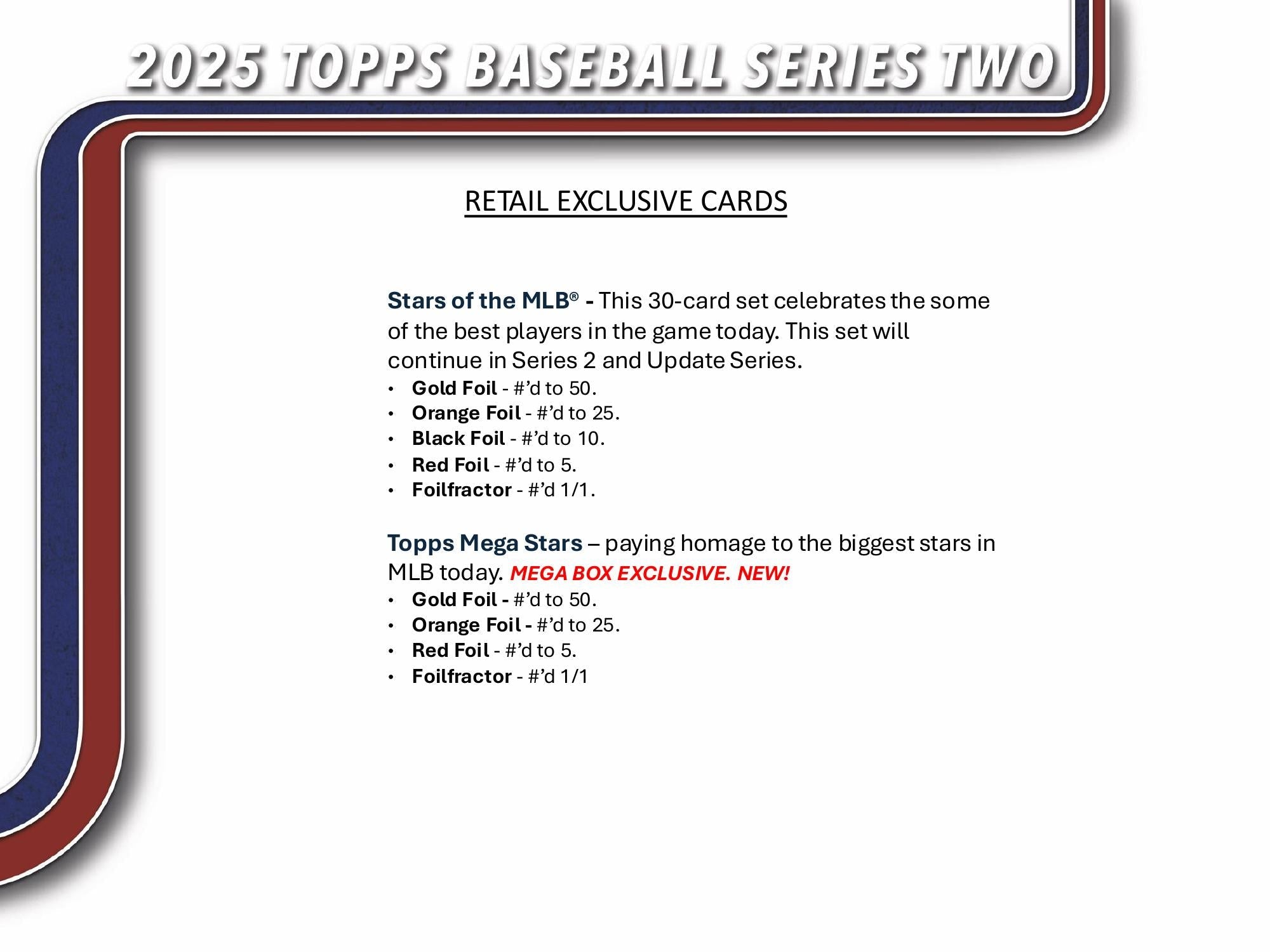 Topps MLB Baseball Series 2 2025 - Mega Box、mySite、waistdrama