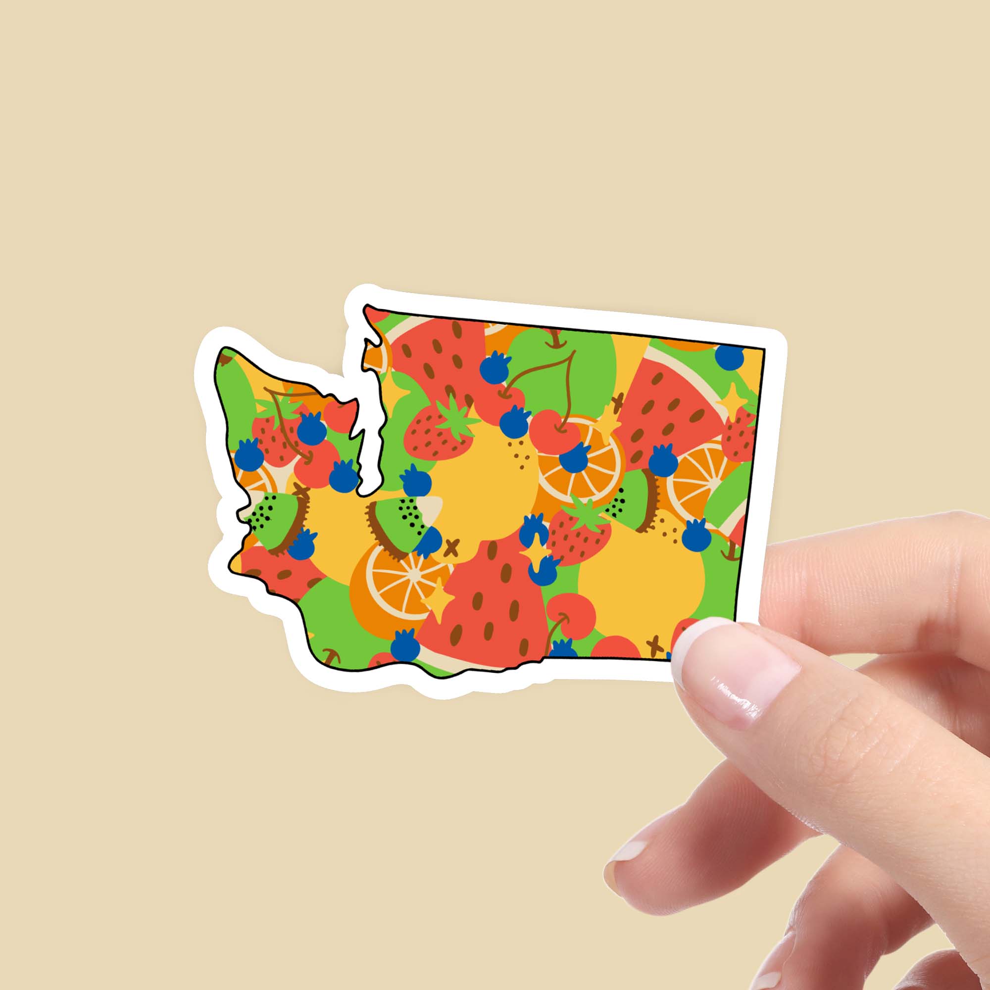  Washington Fruit Pattern Sticker、mySite、elrpsem3k
