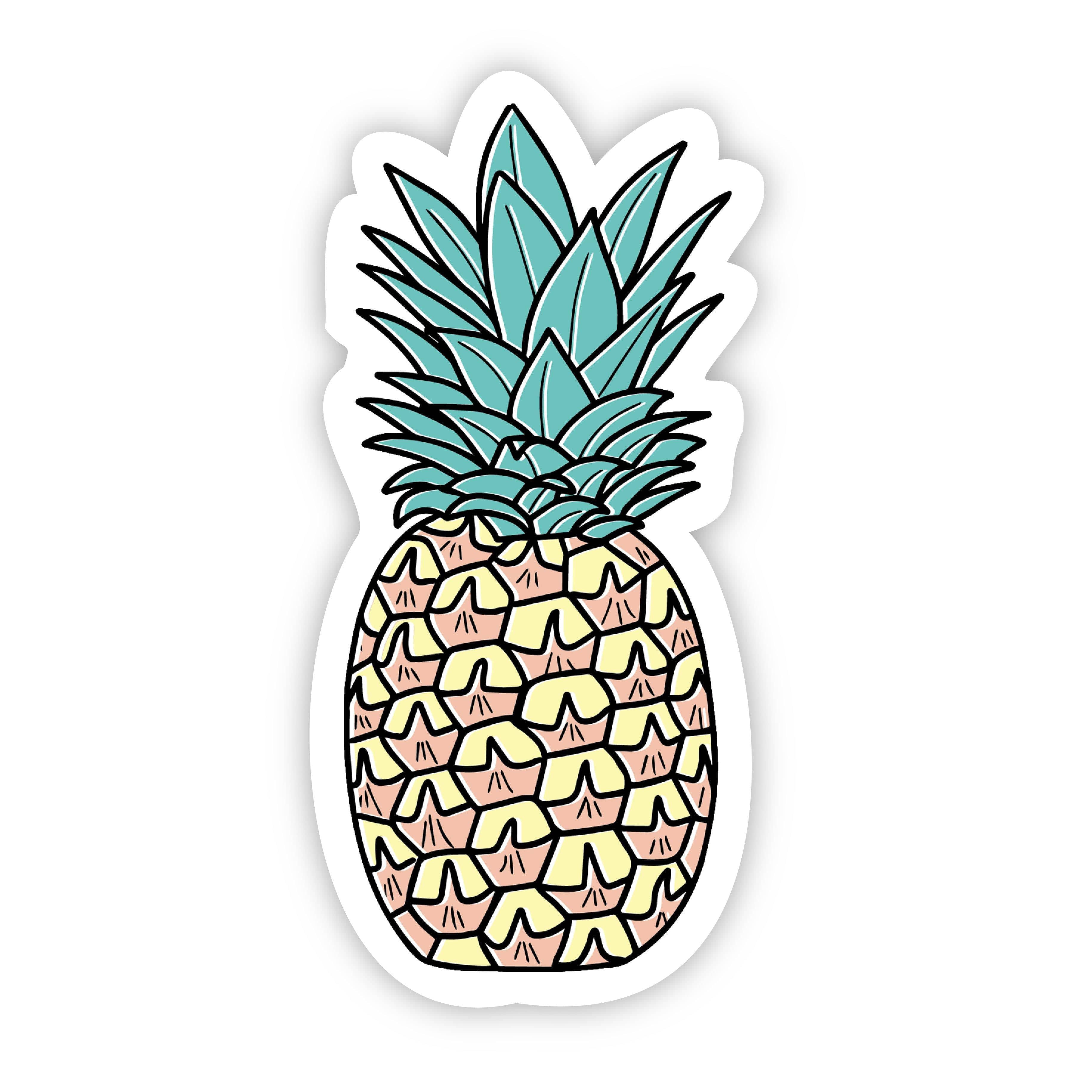  Pineapple Multi Color Aesthetic Sticker、mySite、elrpsem3k