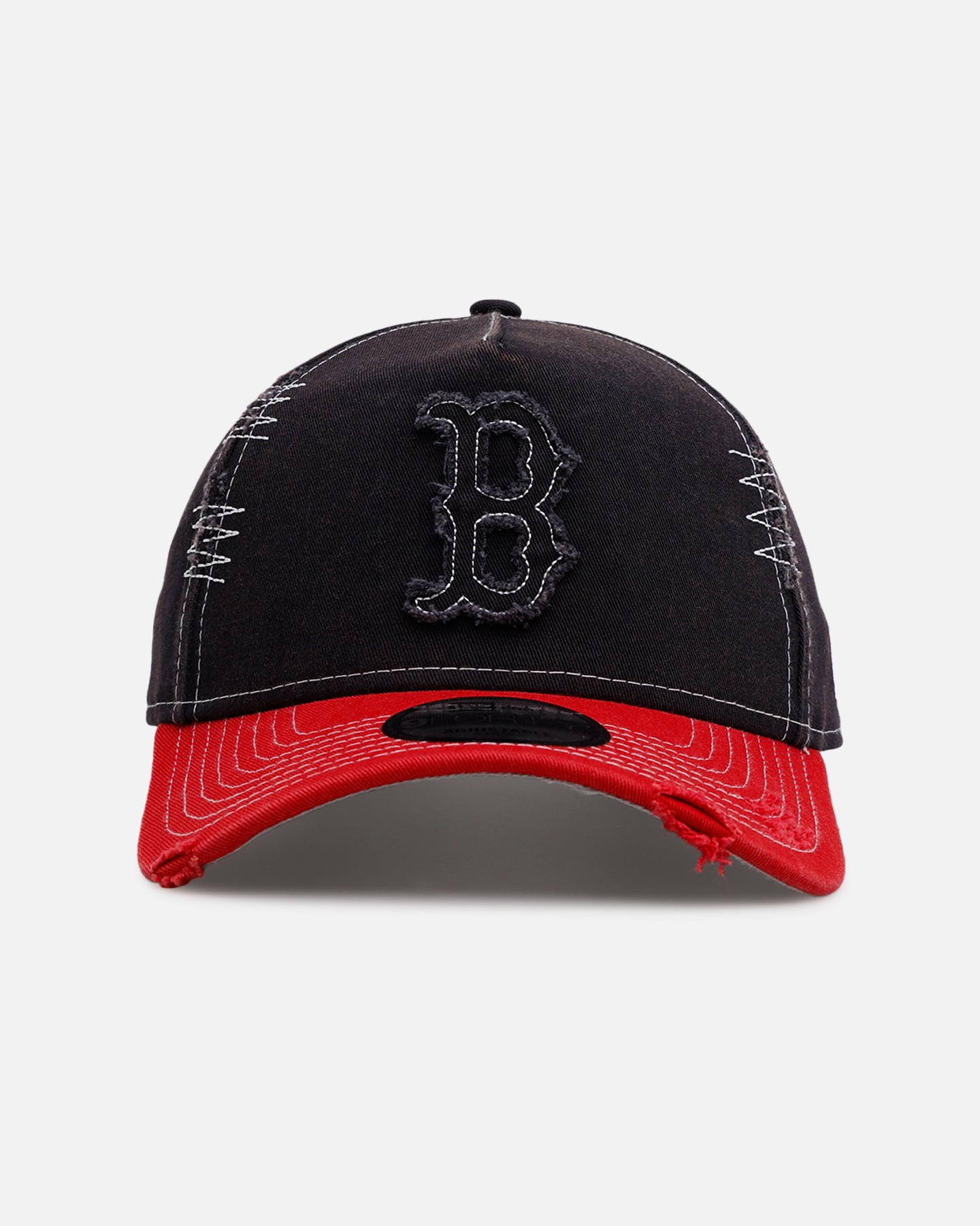 New Era Boston Red Sox 'Distressed And Worn' 9FORTY A-Frame Casual Strapback Navy/Red、mySite、zt4zffjzw