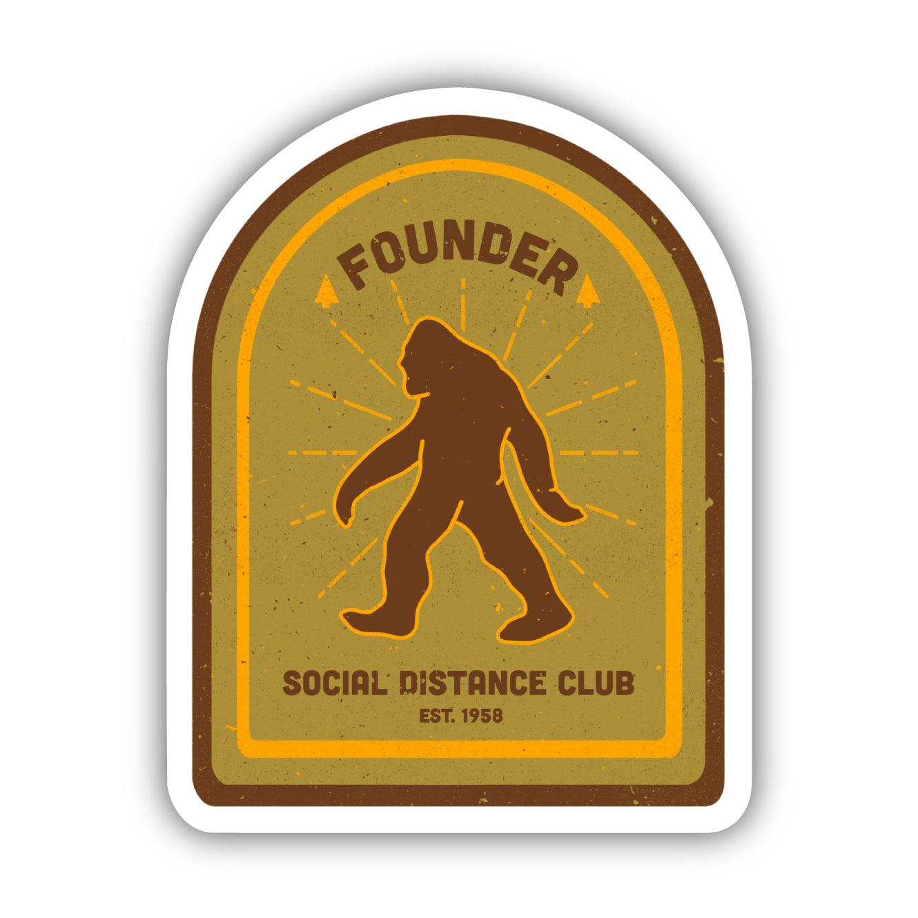  Bigfoot - Social Distance Club Founder Sticker、mySite、ghnorth