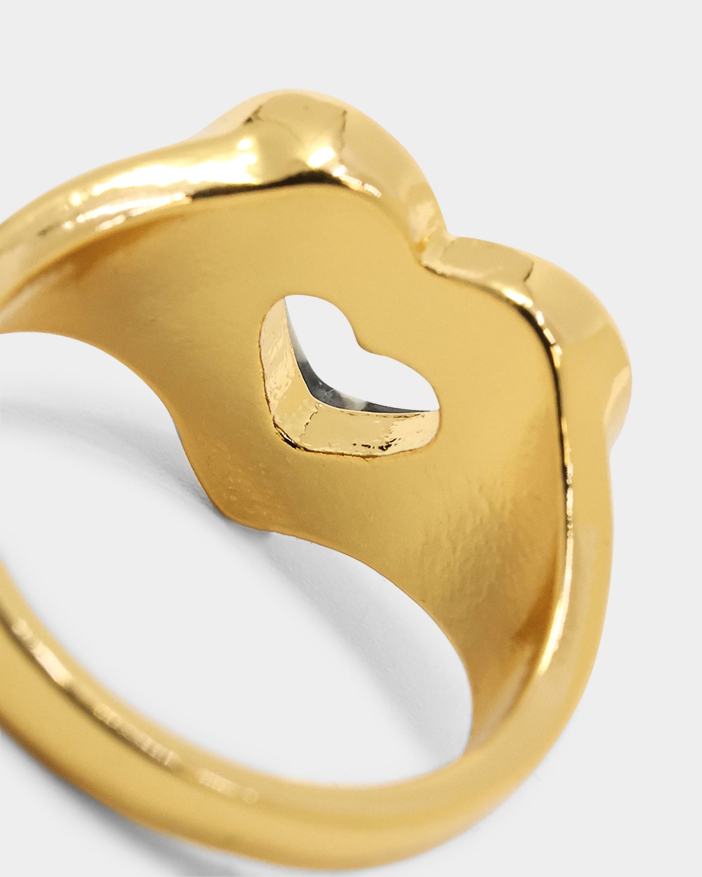 Raising Hell Checkered Heart Ring Gold/Black、mySite、zt4zffjzw