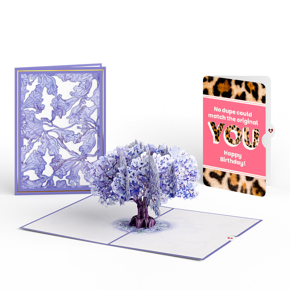 Watercolor Jacaranda Tree Birthday Pop-Up Card and The original YOU Sentiment Set、mySite、solidvoid