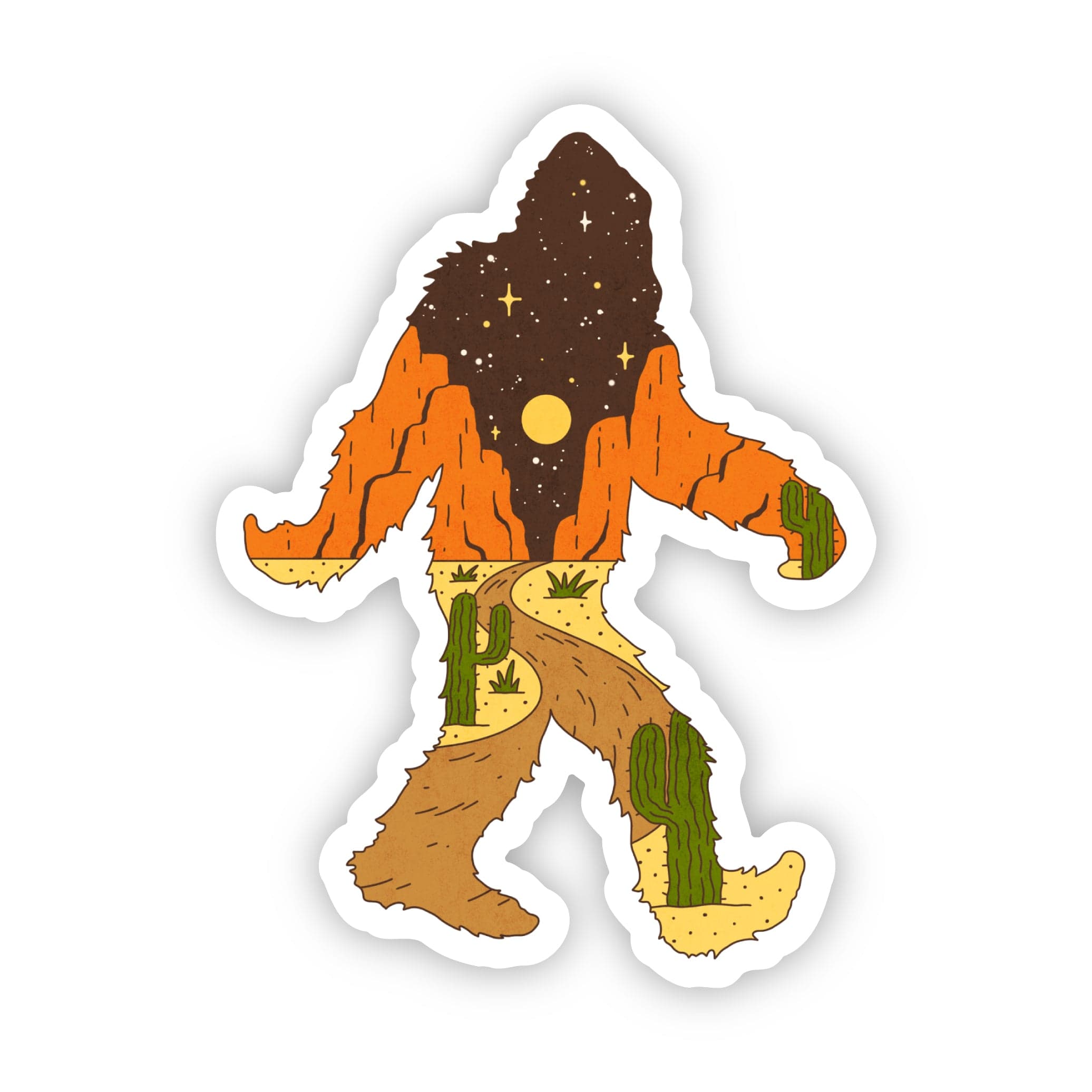  Bigfoot Western Moon Sticker、mySite、ghnorth