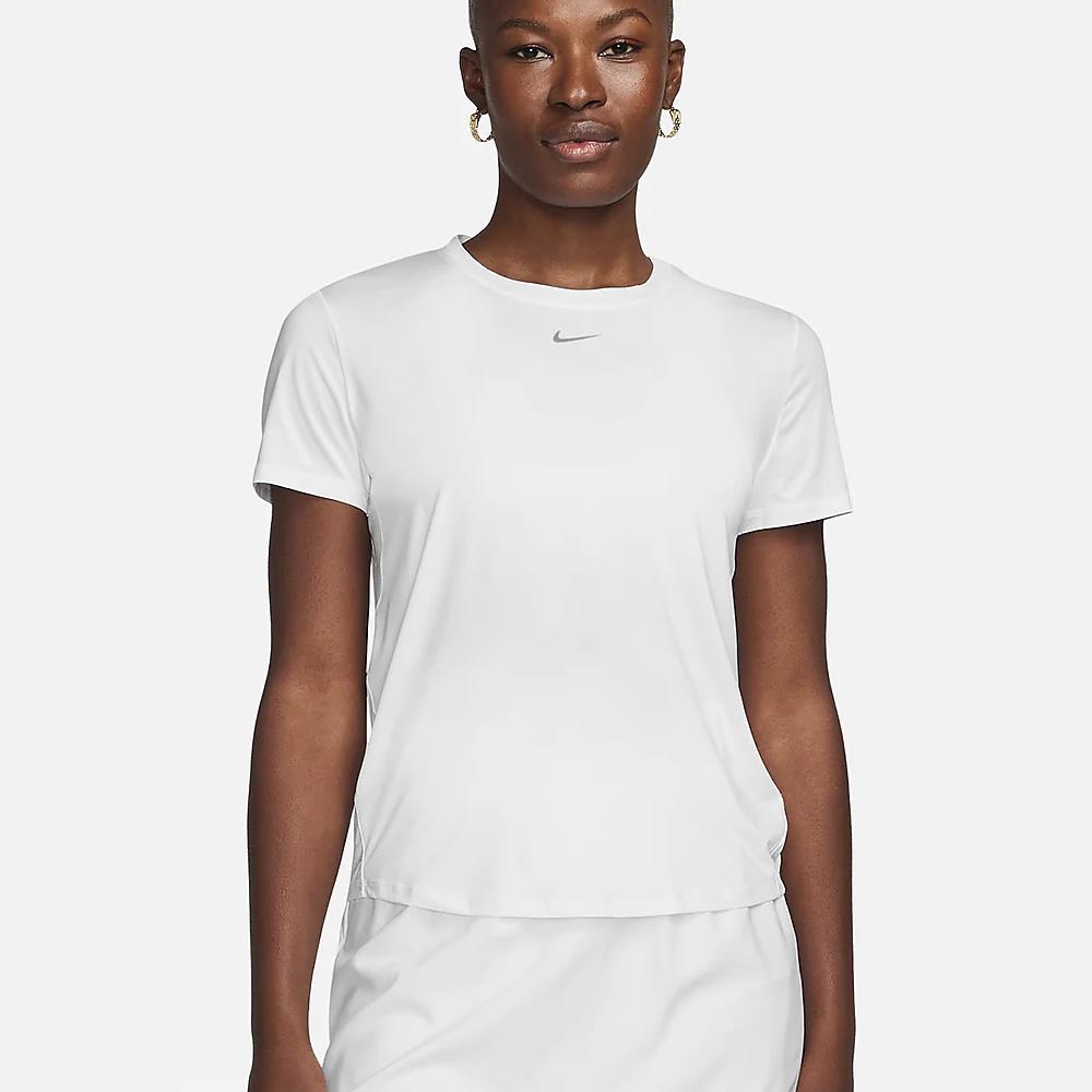 Nike Women's One Classic Short Sleeve Top - White、mySite、neckold