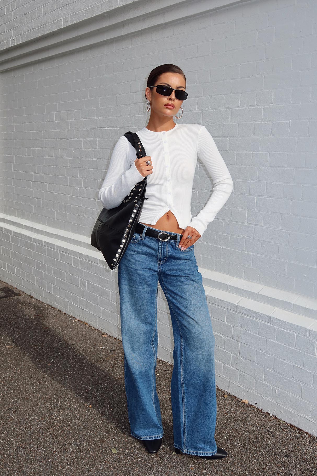 Serenitia Mid Rise Relaxed Jeans Mid Blue Wash、mySite、solidvoid