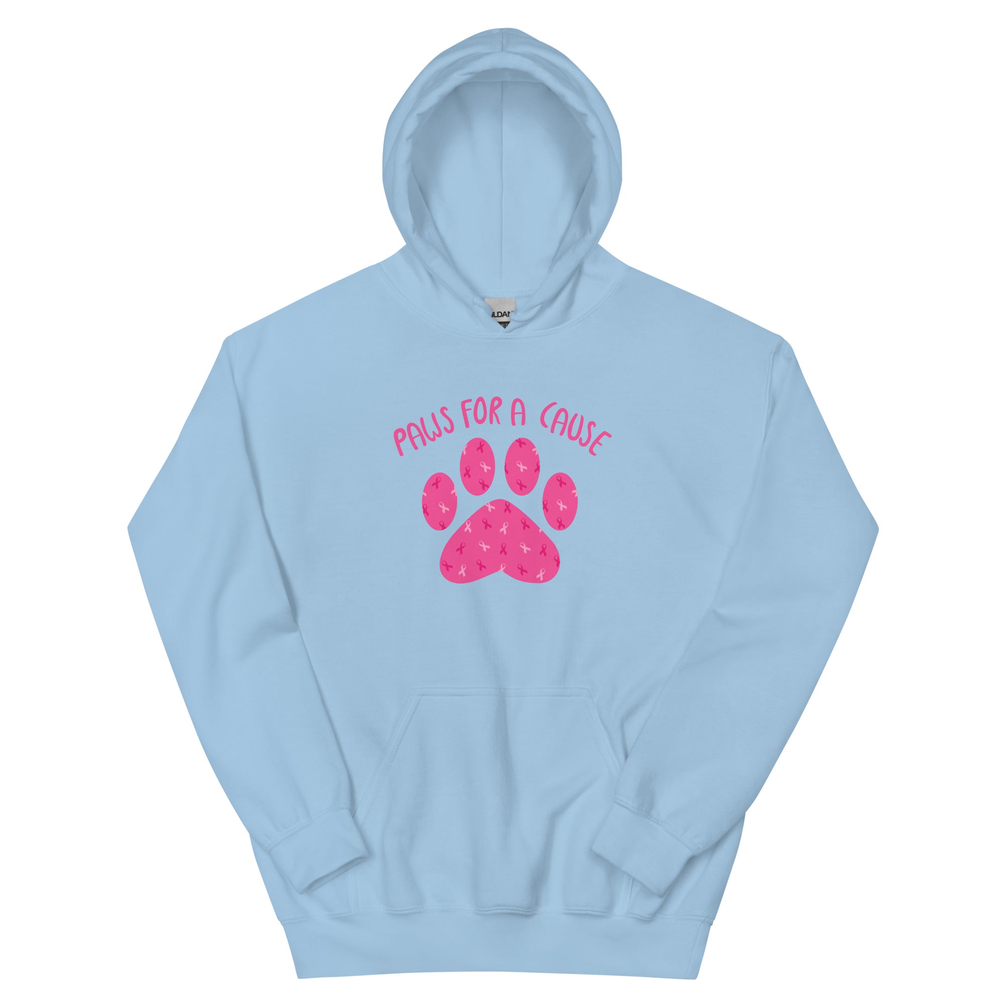 Paws For A Cause Pink Ribbon Paw Print Hoodie、mySite、camillekostekn