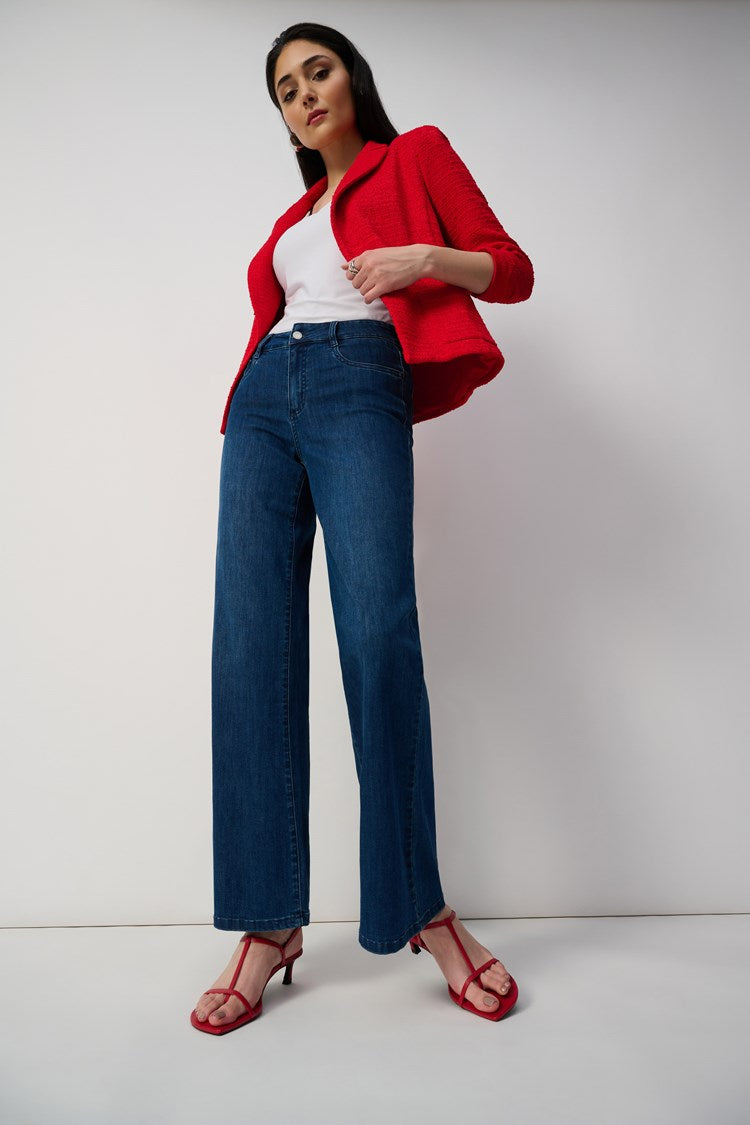 Joseph Ribkoff Goldie Classic Wide Leg Jeans, Medium Blue、mySite、noshort