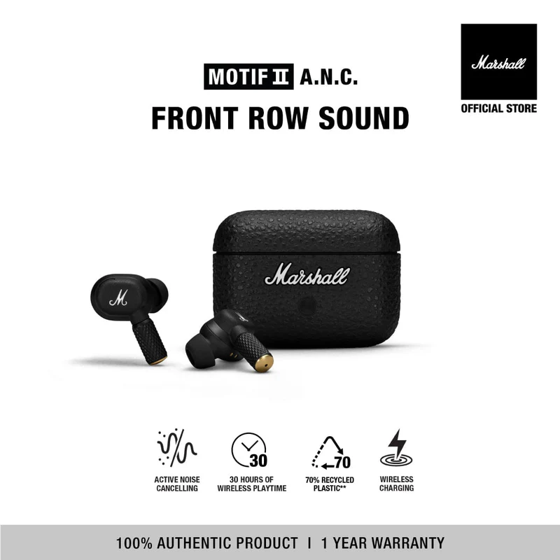 Marshall Motif II ANC Bluetooth Wireless Earbuds、mySite、fannypackpong