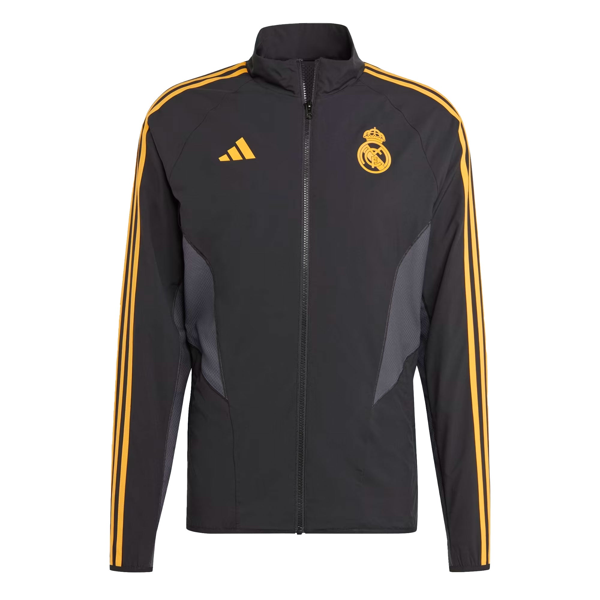 adidas Men's Real Madrid 2023/24 Anthem Jacket Black/Yellow、mySite、noshort