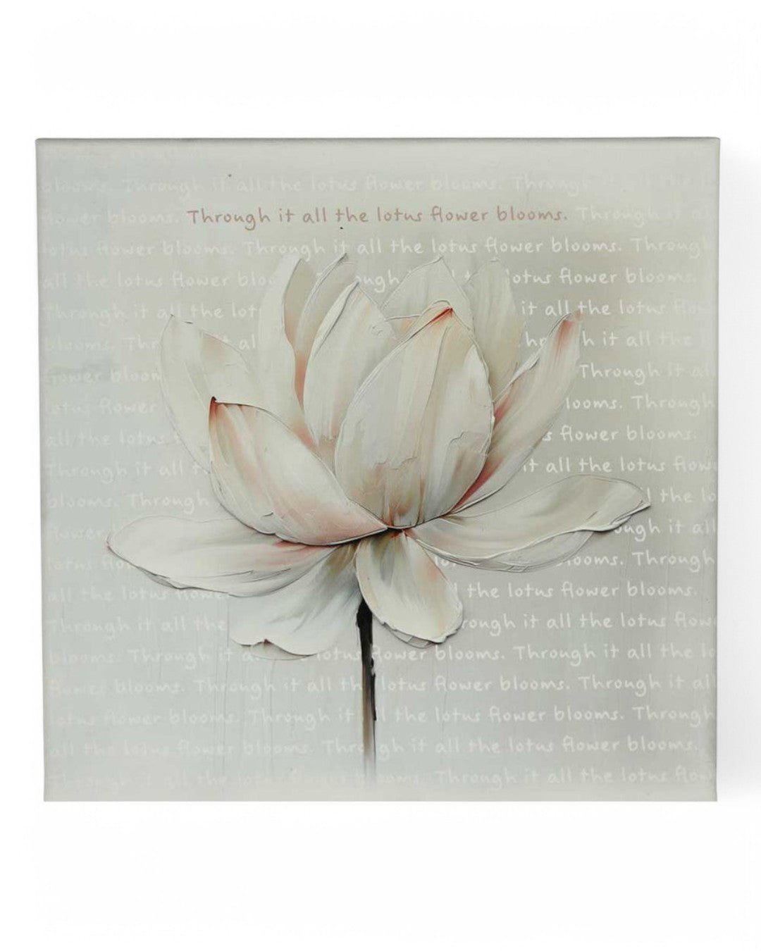 Pastel Lotus Bloom Inspirational Canvas Print Wall Art、mySite、topwebapps