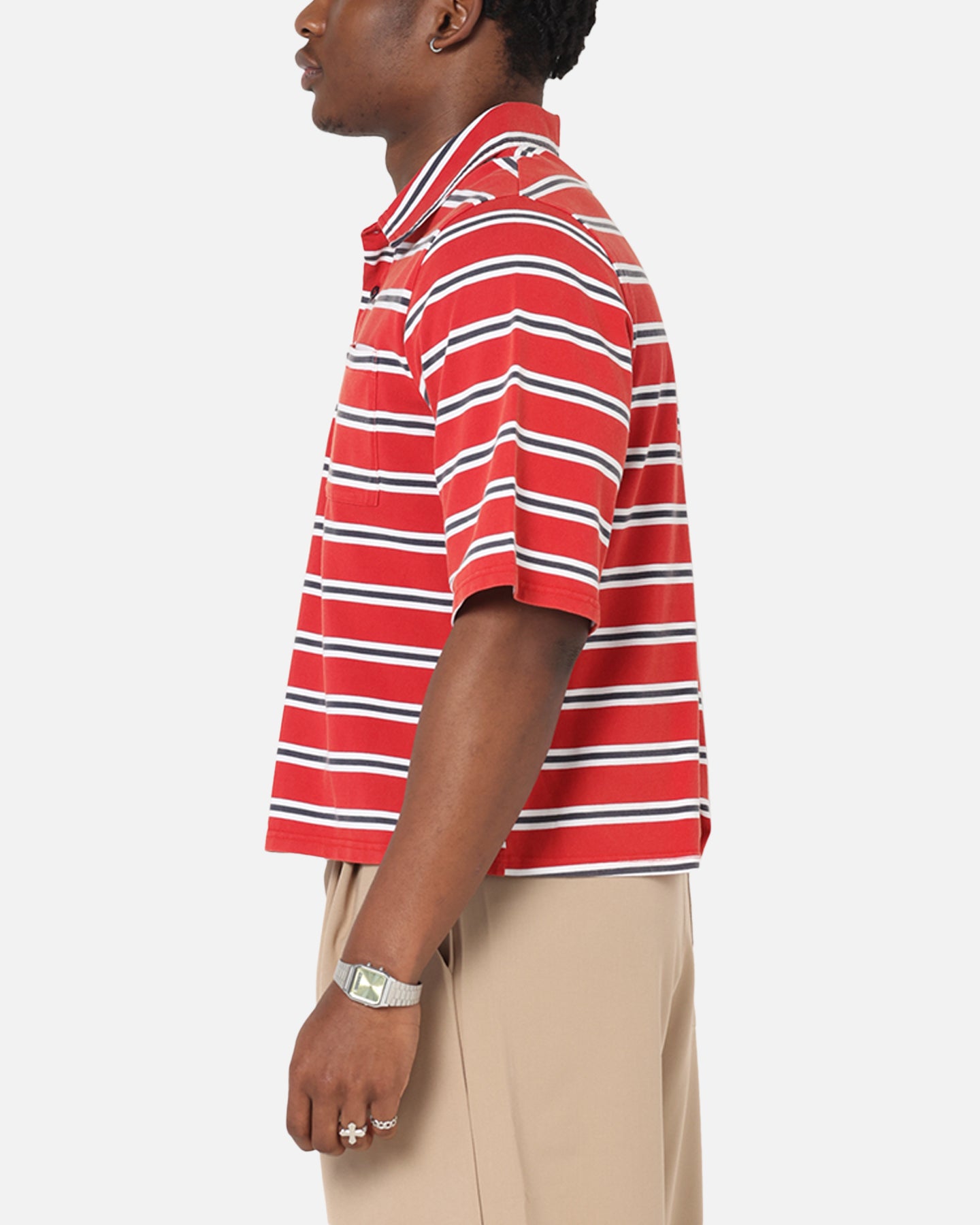 XXIII Striped Polo T-Shirt Red Stripe、mySite、zt4zffjzw