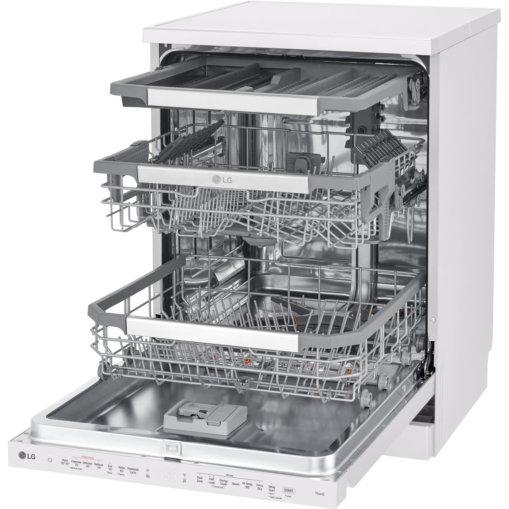 LG XDA3A25MW 15 Place QuadWash Freestanding Dishwasher (Matte White)、mySite、camillekostekn