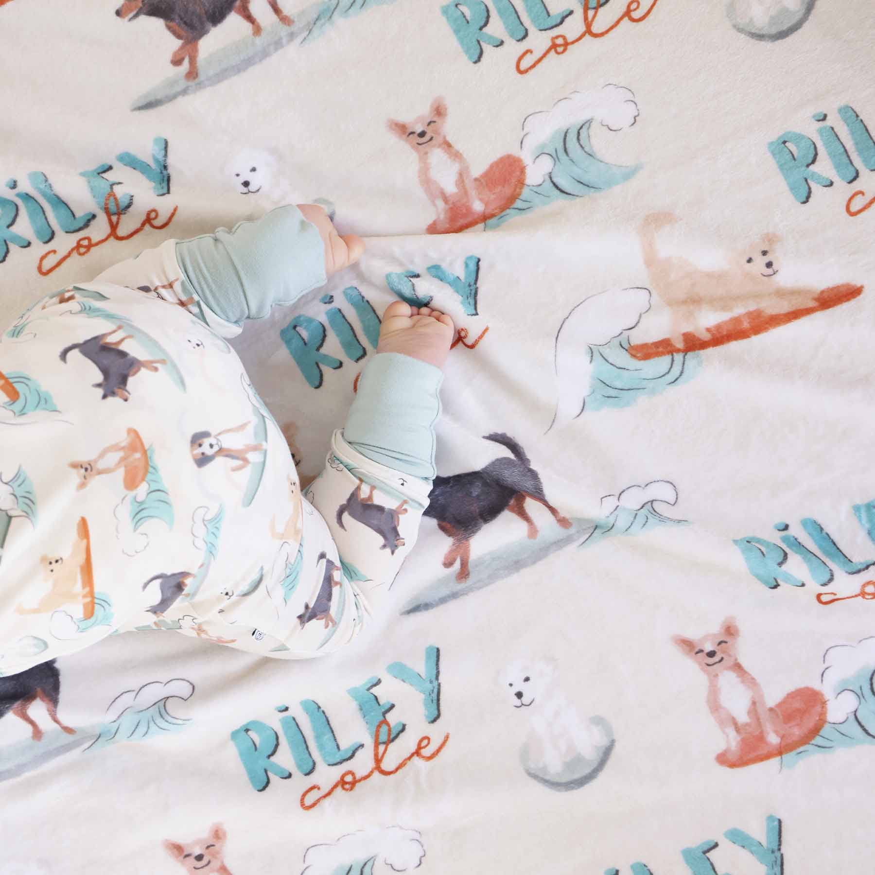  Paddle Pups Personalized Kids Blanket、mySite、layawaytickets