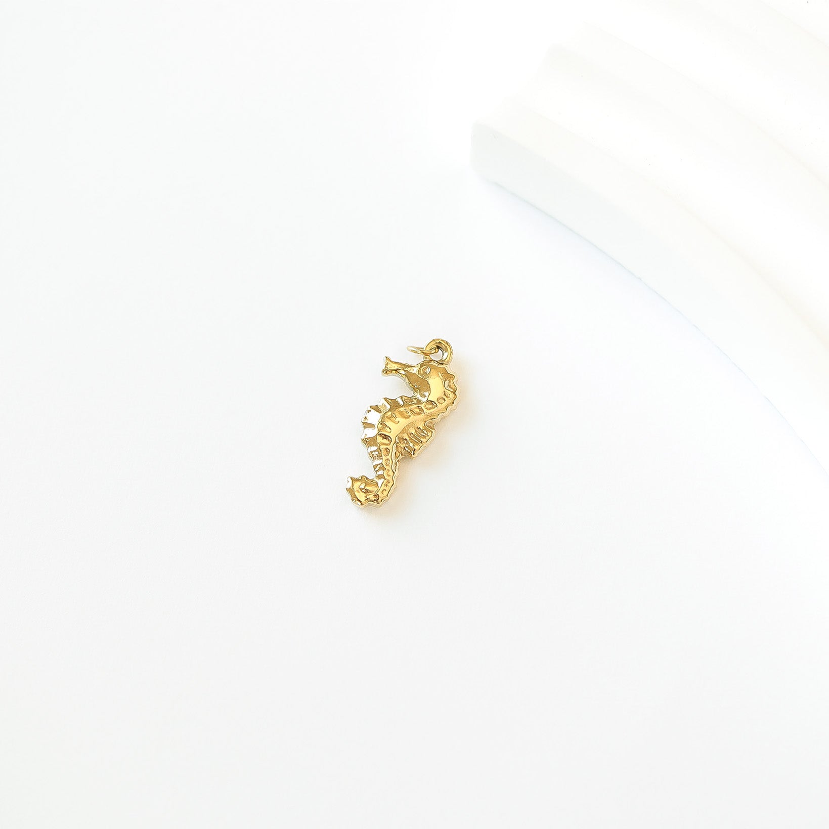 18K Gold PVD Stainless Steel Seahorse Charm / PDL0096、mySite、dreamappss