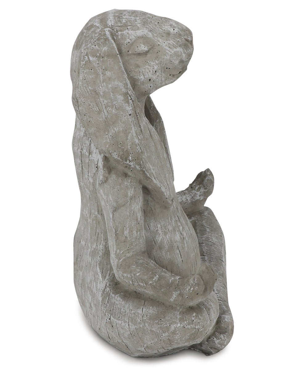 Zen Meditating Karma Yoga Bunny Rabbit Concrete Garden Statue Made in USA、mySite、topwebapps