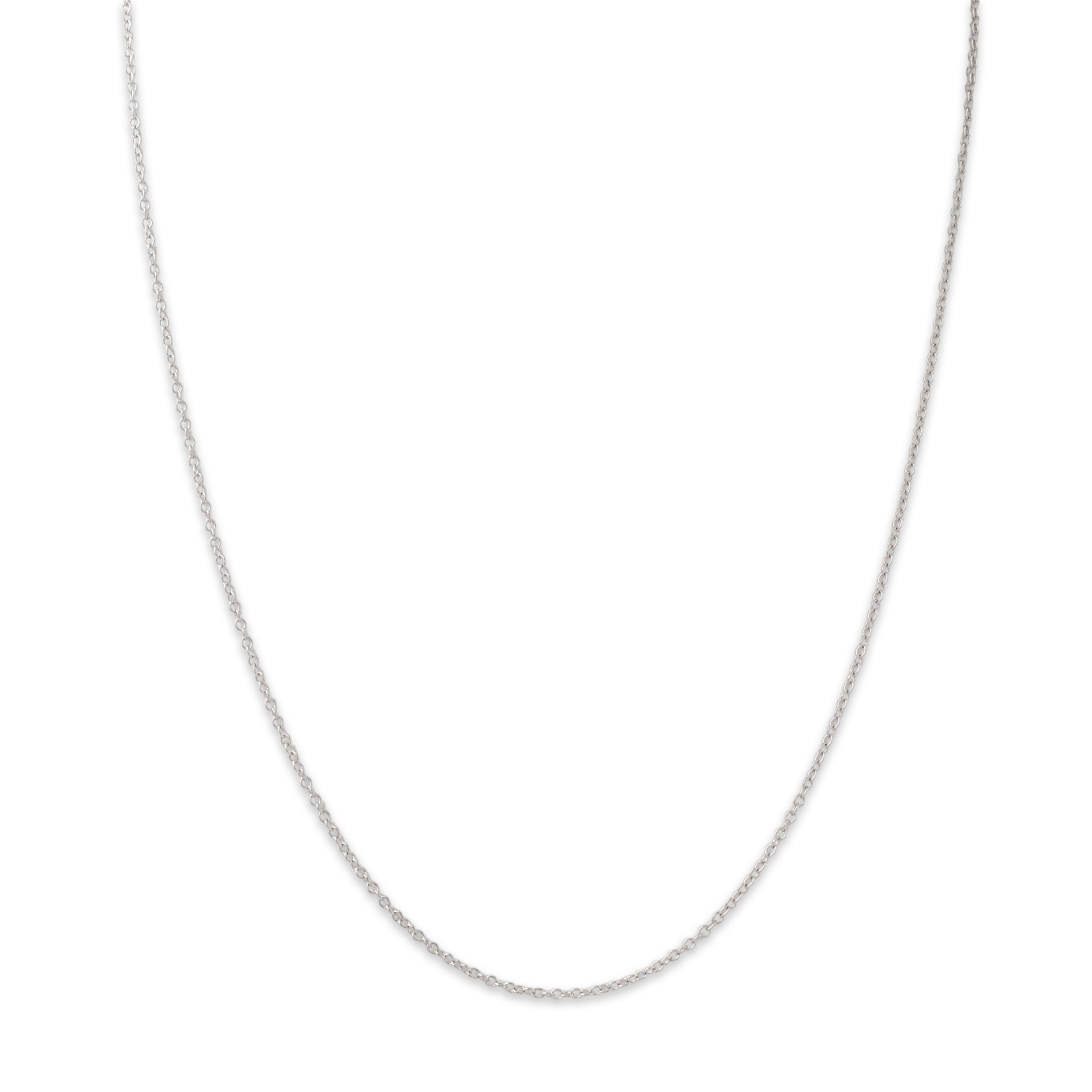 Estate 14k White Gold Cable Chain Necklace 16-18、mySite、hinf8tx79