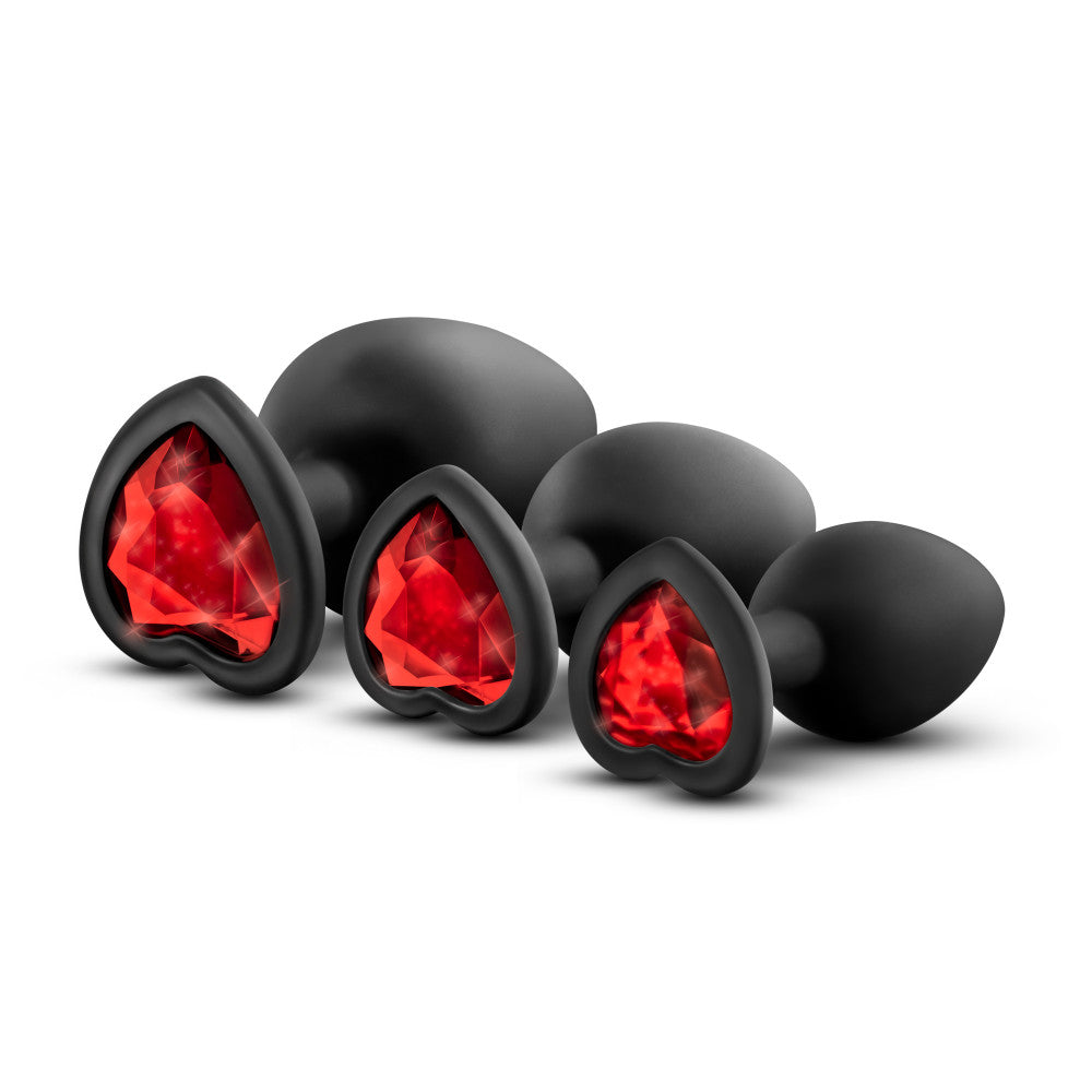 Luxe By Blush® | Bling's Training Kit Black With Red Gems Anal Plug、mySite、bottomscart
